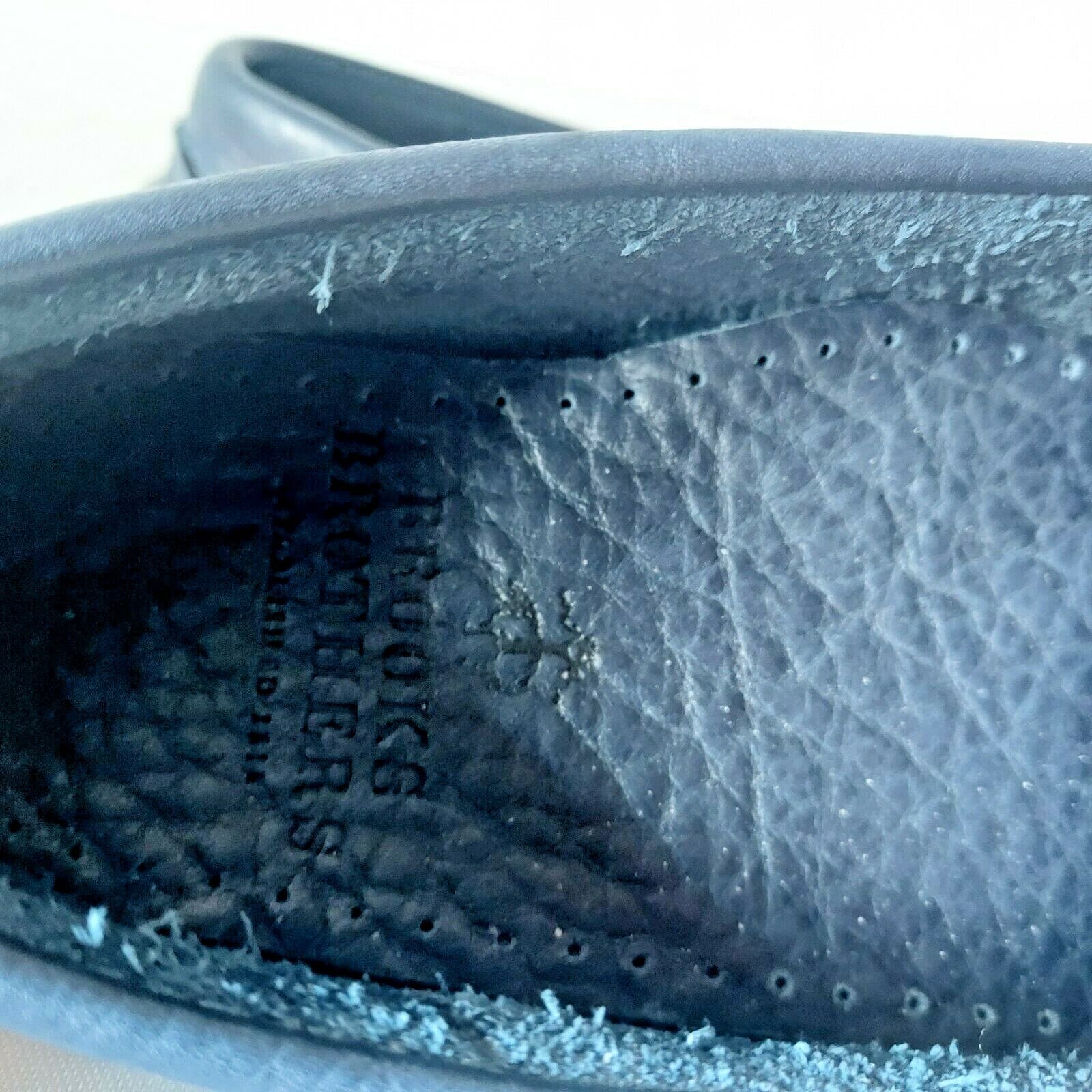 Brooks Brothers Pebbled Leather Penny Driving Loafer Slip-On Black Women US5.5M - Thumbnail 10
