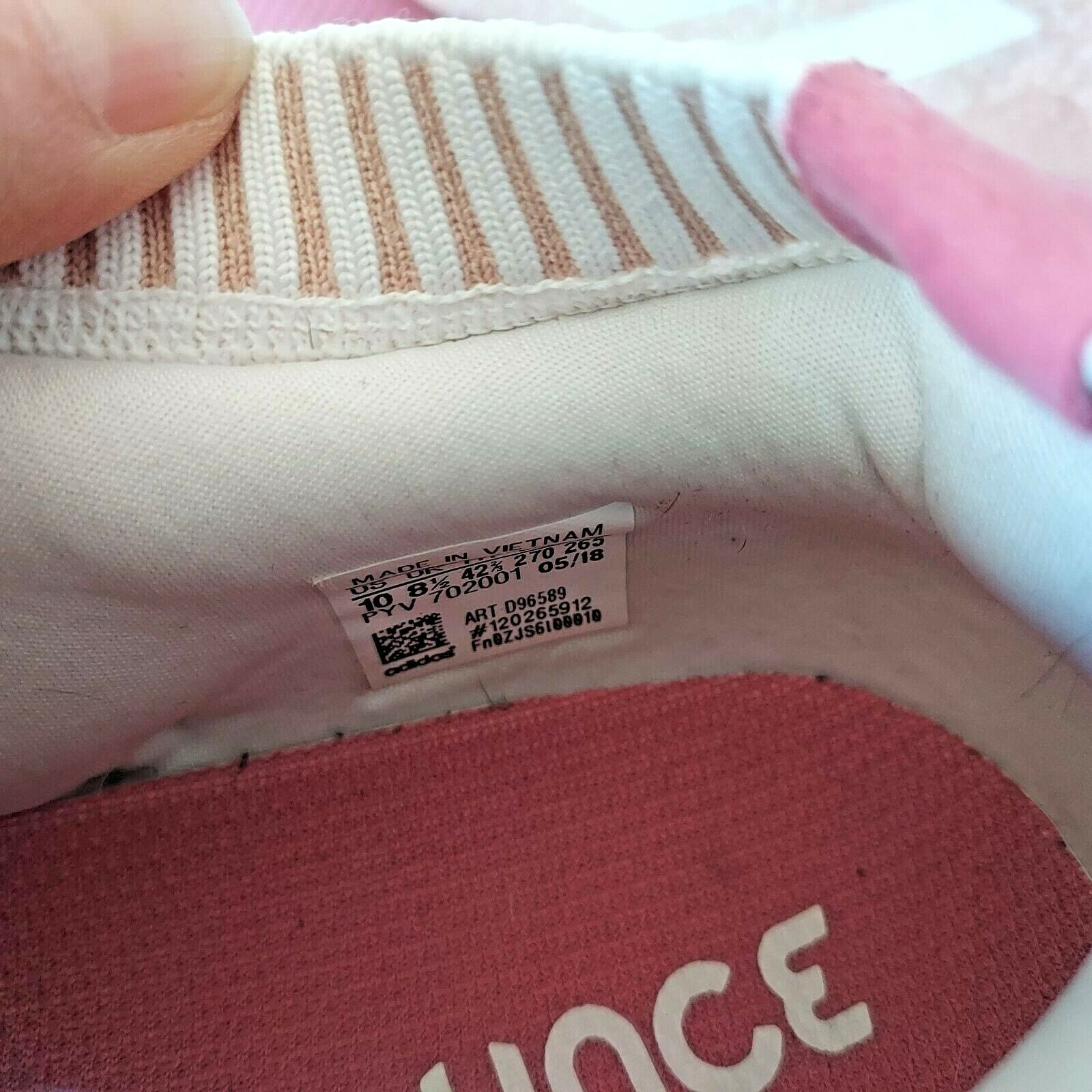Adidas Pure Bounce Knit Running Shoes Sneaker Lace-Up Pink-White Women US10 - Thumbnail 11
