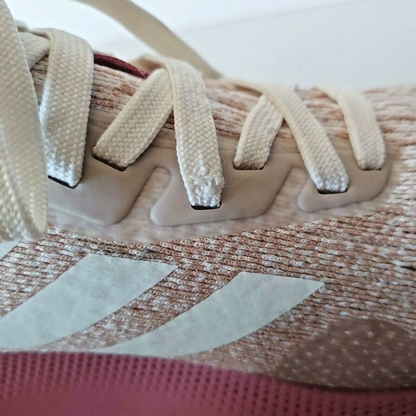 Adidas Pure Bounce Knit Running Shoes Sneaker Lace-Up Pink-White Women US10 - Thumbnail 12