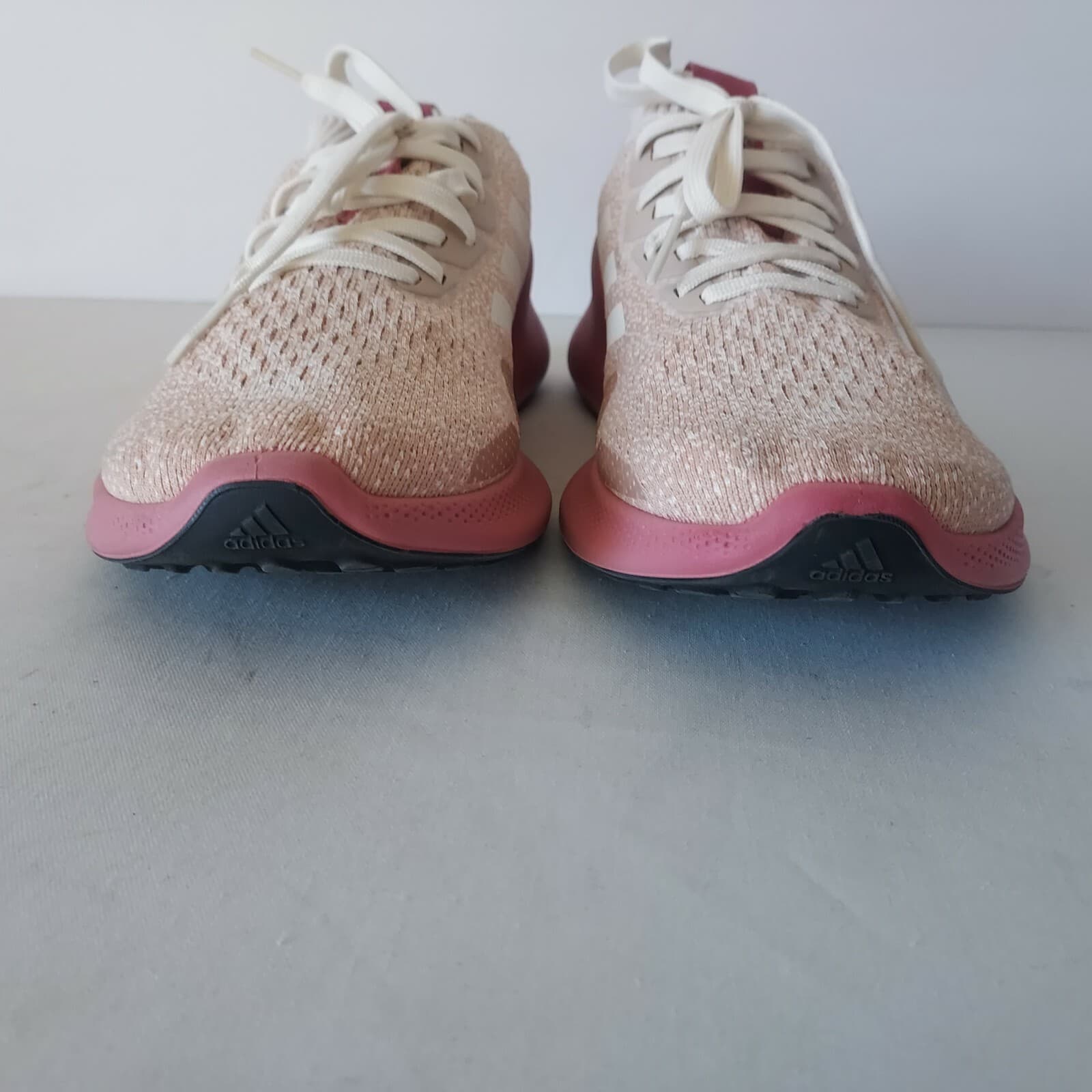 Adidas Pure Bounce Knit Running Shoes Sneaker Lace-Up Pink-White Women US10 - Thumbnail 8