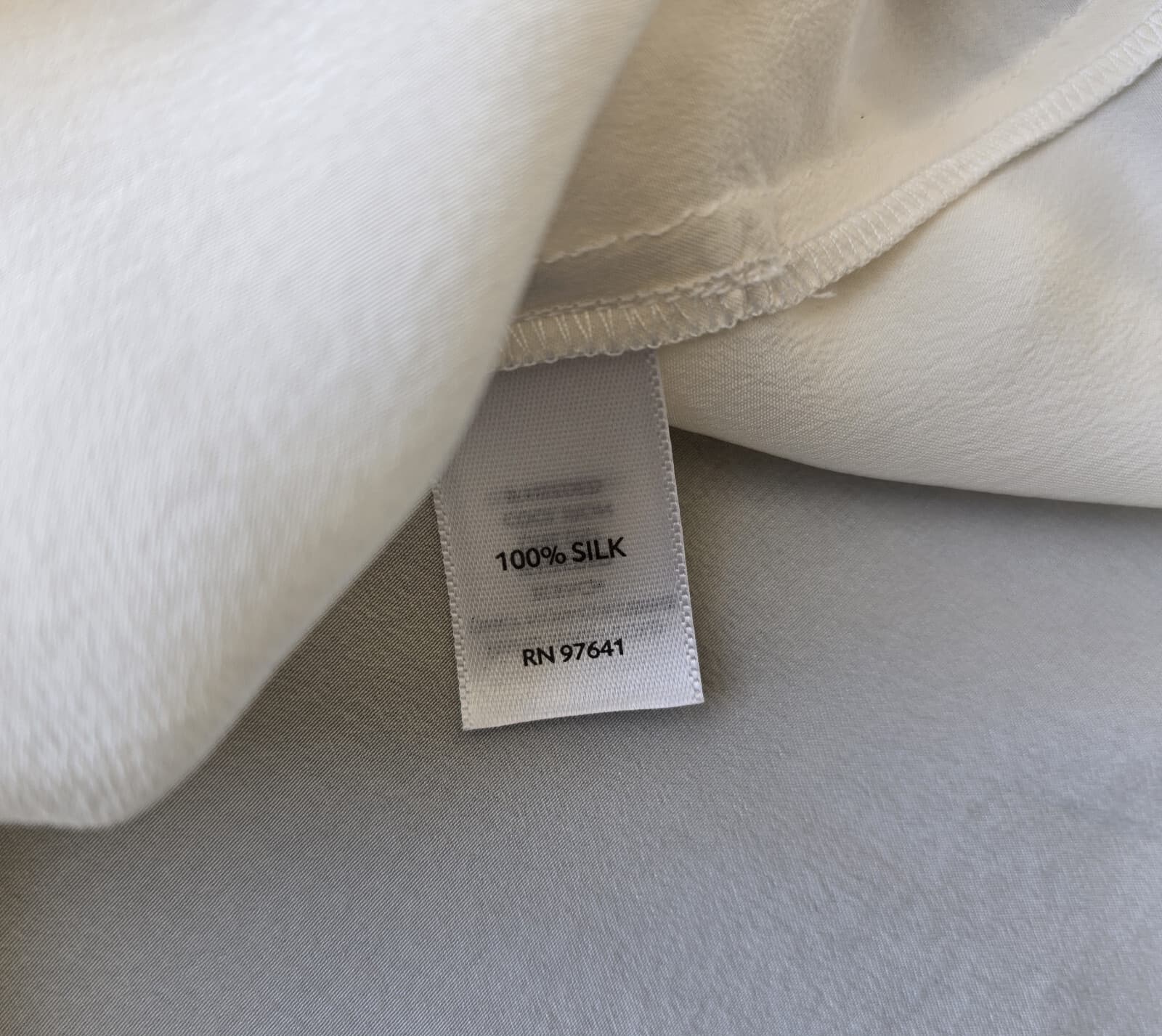 J.Jill 100% Silk Satin Popover Blouse Relax-Fit 3/4 Sleeve V-Neck Ivory Women MP - Thumbnail 8