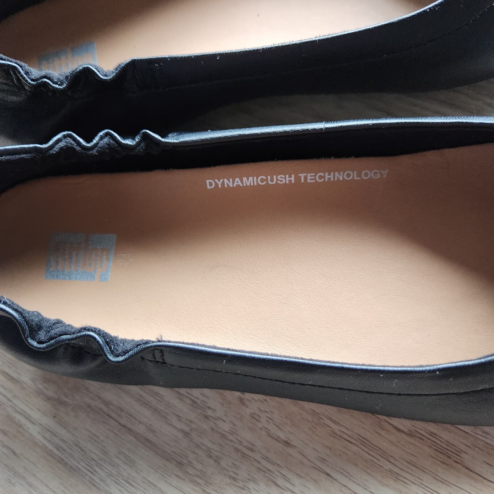 Fitflop Allegro Ballerina Flat Slip-On Cushion Elasticized Black Leather US6.5 - Thumbnail 10