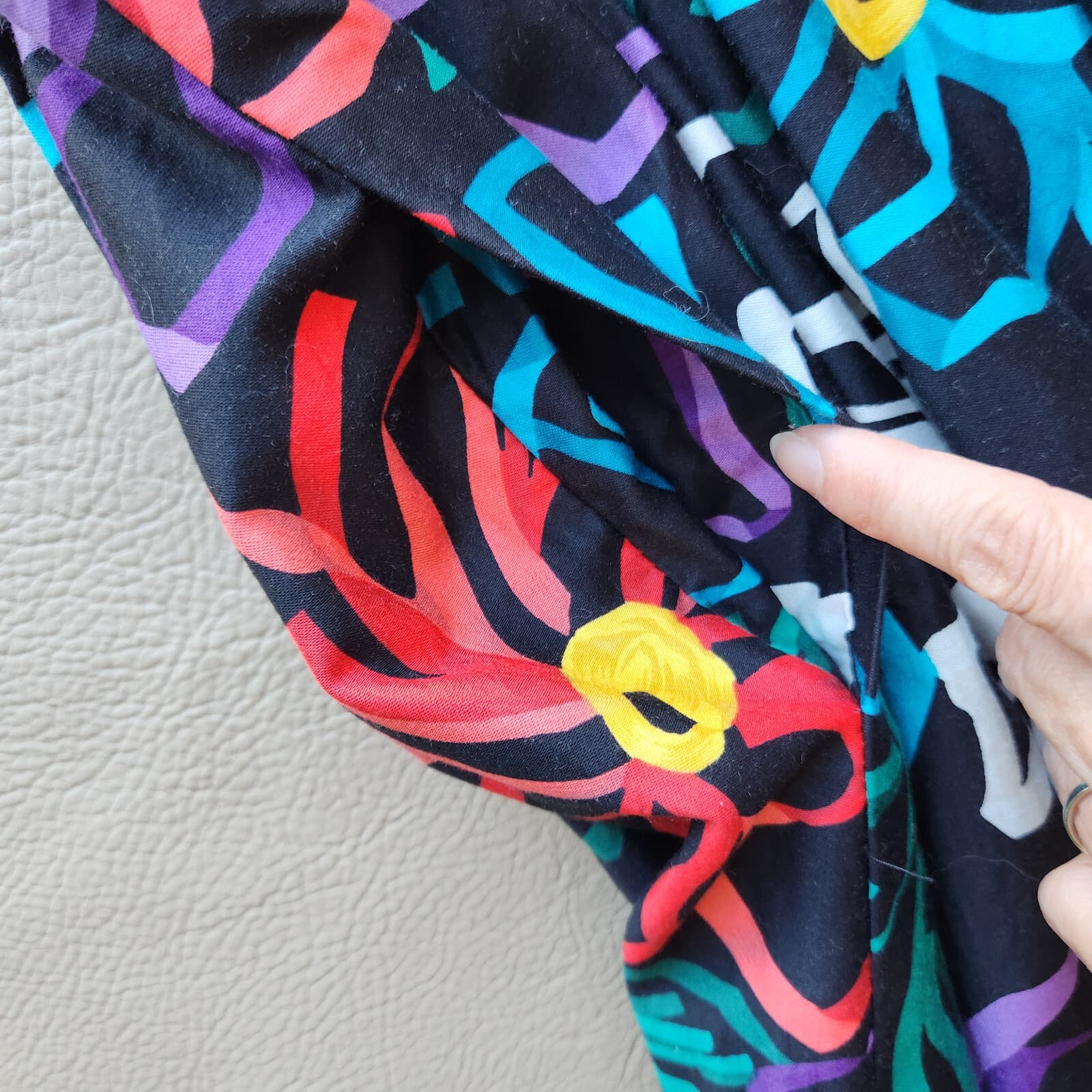 Vintage Weathervane USA Florel Pleated Full A-Line Midi Skirt Multicolor Sz.12 - Thumbnail 8