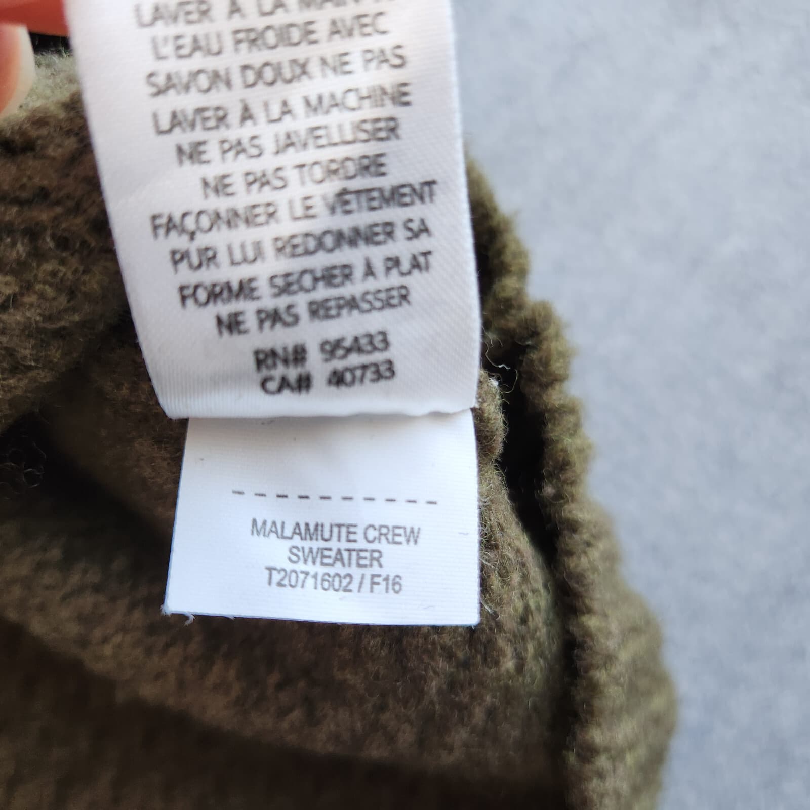 Toad & Co Malamute Lambswool Waffle Knit Crew Sweater Elbow-Patch Green Mens XXL - Thumbnail 5