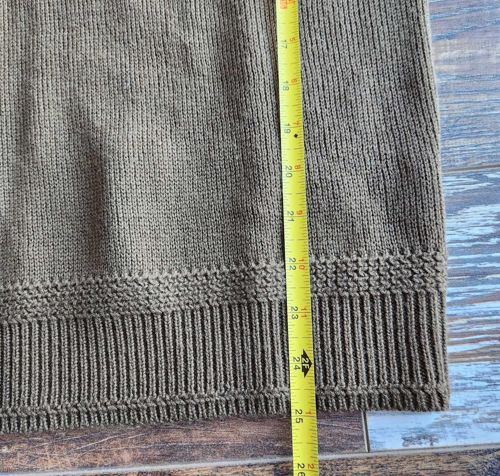 J.Crew Rugged Wool Sweater Shawl Collar 1/4 Button Pocket Olive Green Men's S - Thumbnail 10