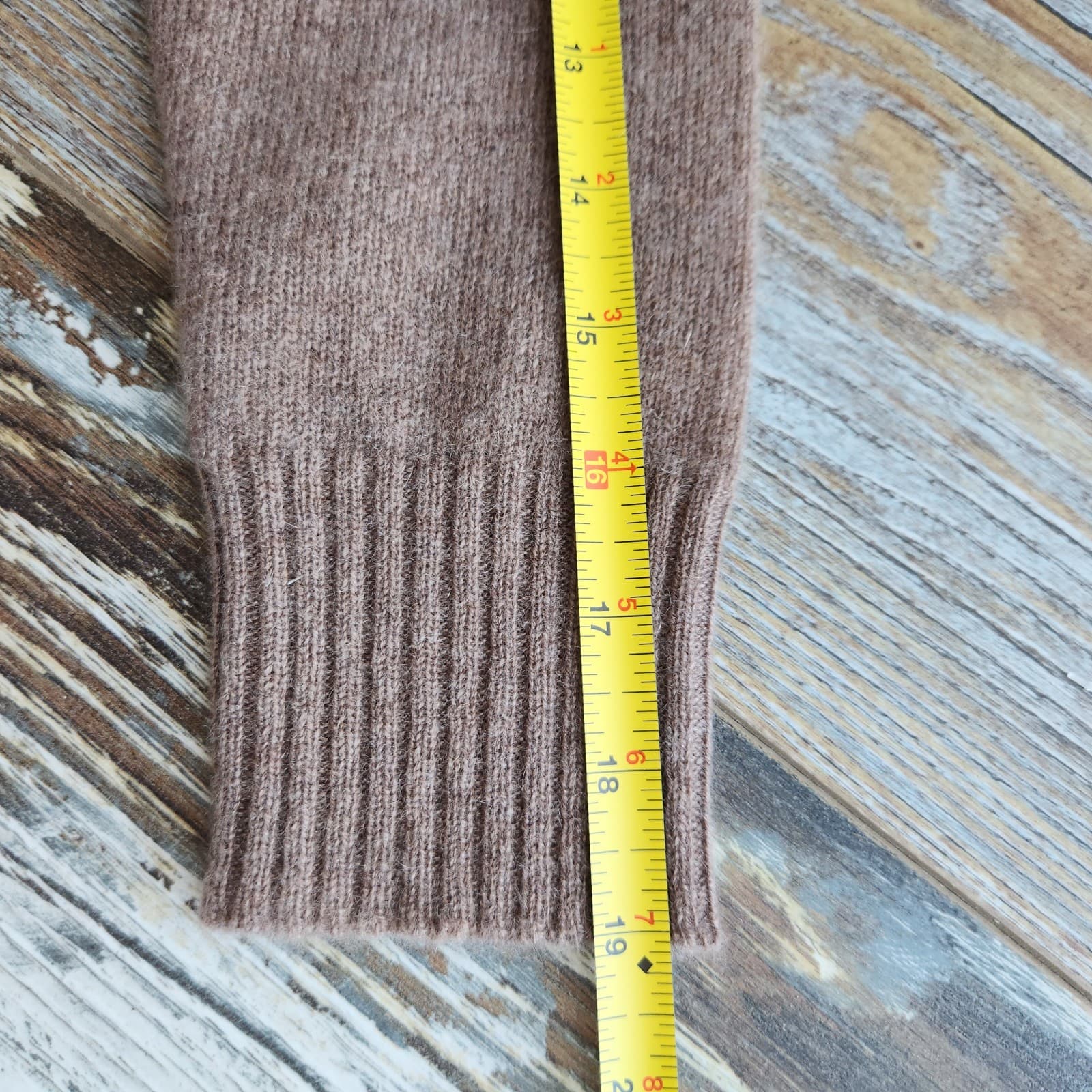 NWT M Magaschoni $325 100% Cashmere Turtle Neck Tunic Sweater Mocha Brown Sz.M - Thumbnail 9