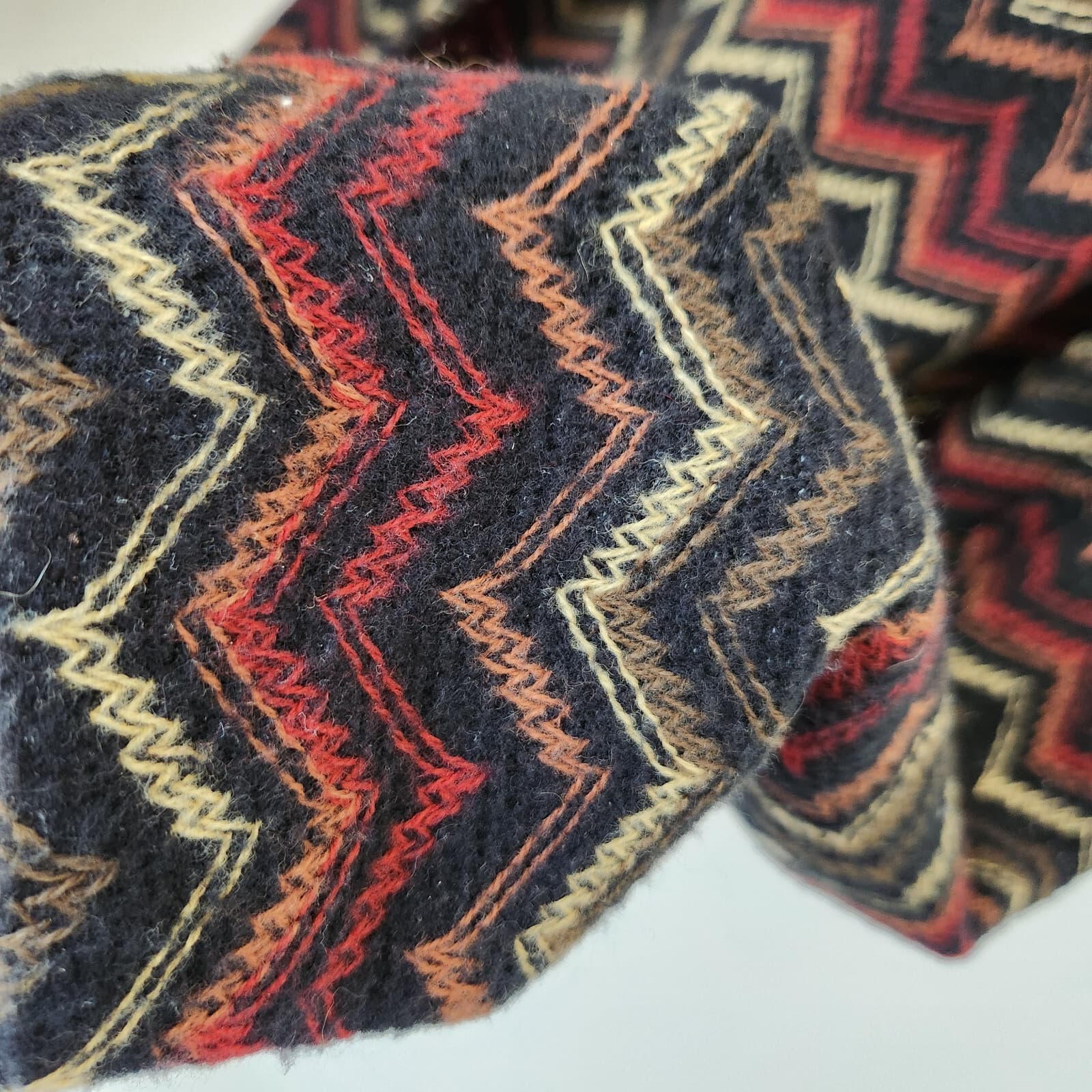 Anthropologie Otis & Maclain Skara Open Sweater Cardigan Chevron Multicolor Sz.L - Thumbnail 4