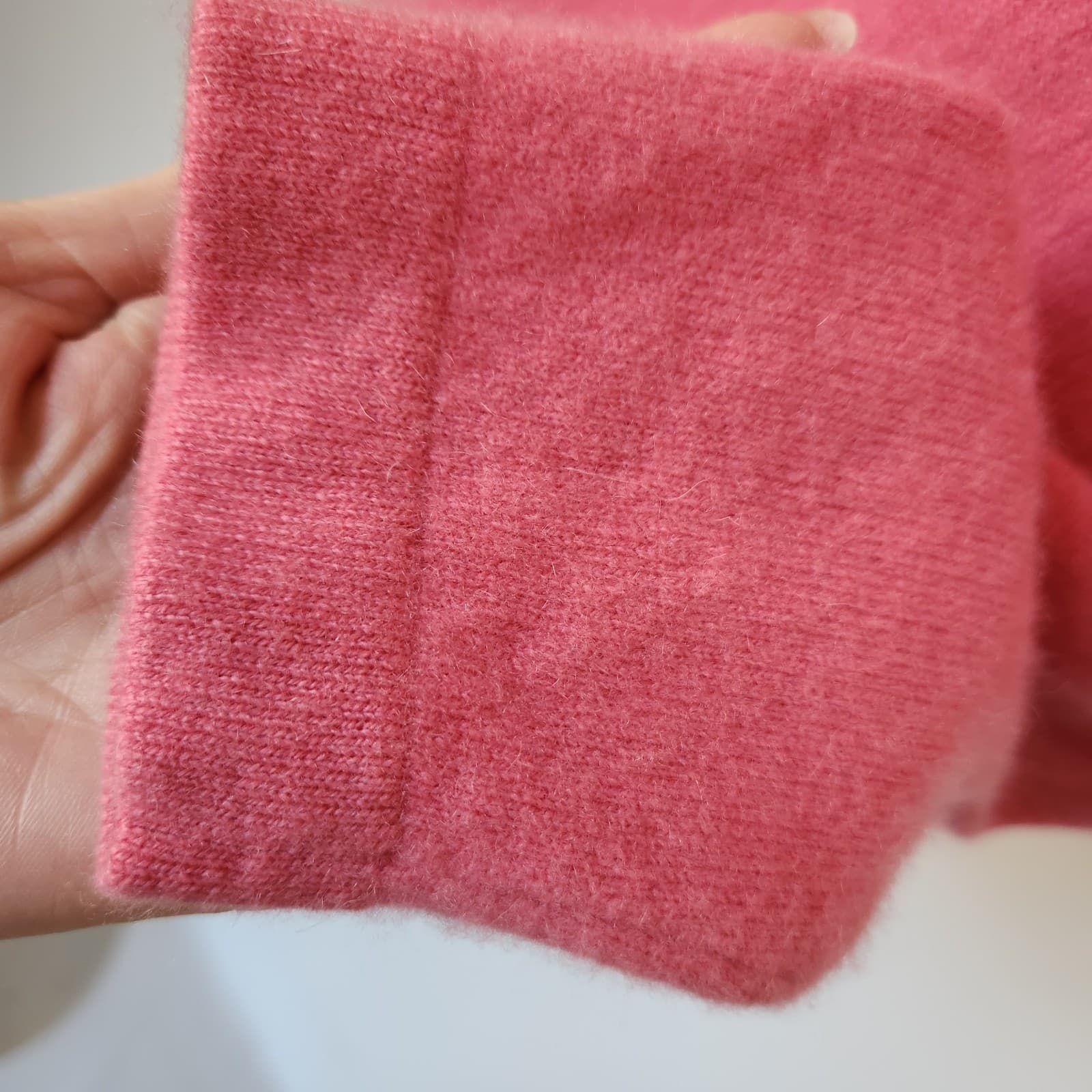 Charter Club 2-Ply Cashmere Button-Turtle Neck Sweater Pullover Pink Women's M - Thumbnail 5
