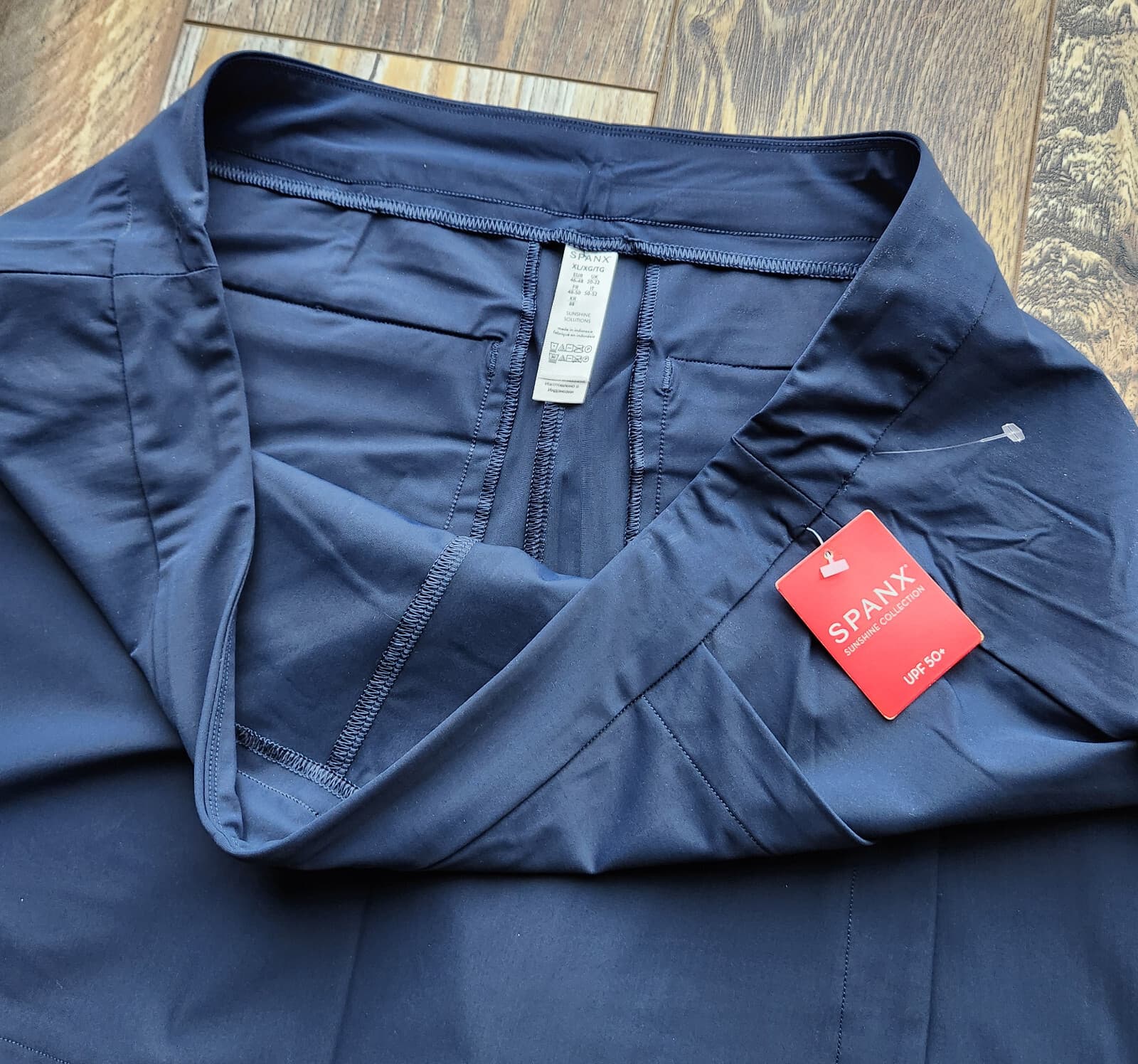 NWT SPANX Sunshine Skort 6" UPF 50+ Quick Dry Pull-On Pocket Midnight Navy Sz.XL - Thumbnail 7