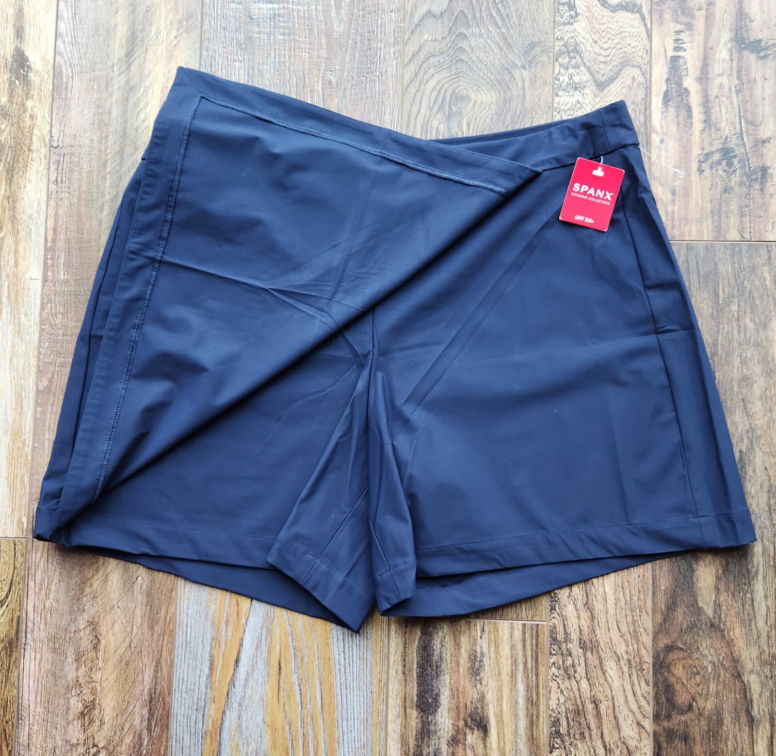 NWT SPANX Sunshine Skort 6" UPF 50+ Quick Dry Pull-On Pocket Midnight Navy Sz.XL - Thumbnail 3