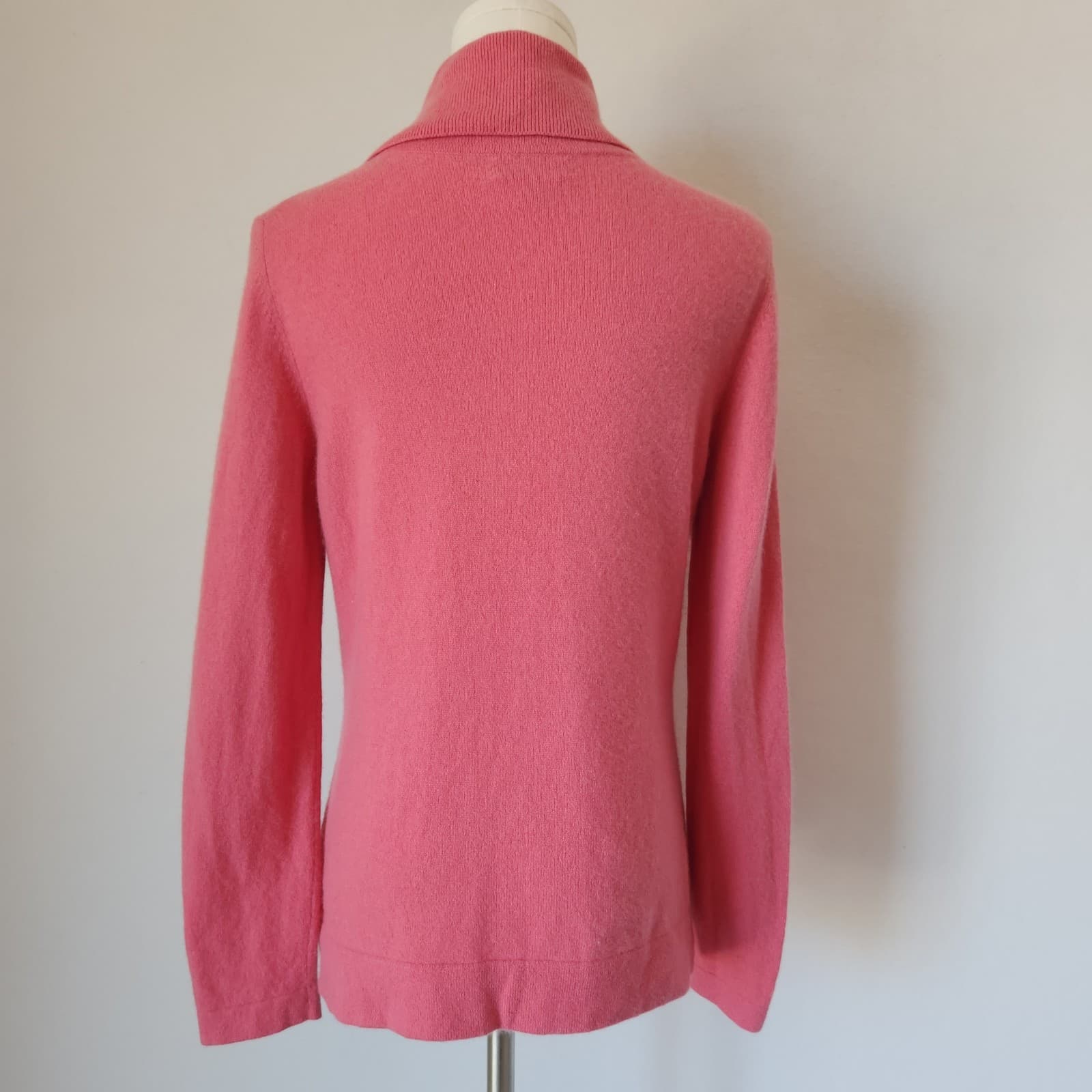 Charter Club 2-Ply Cashmere Button-Turtle Neck Sweater Pullover Pink Women's M - Thumbnail 6