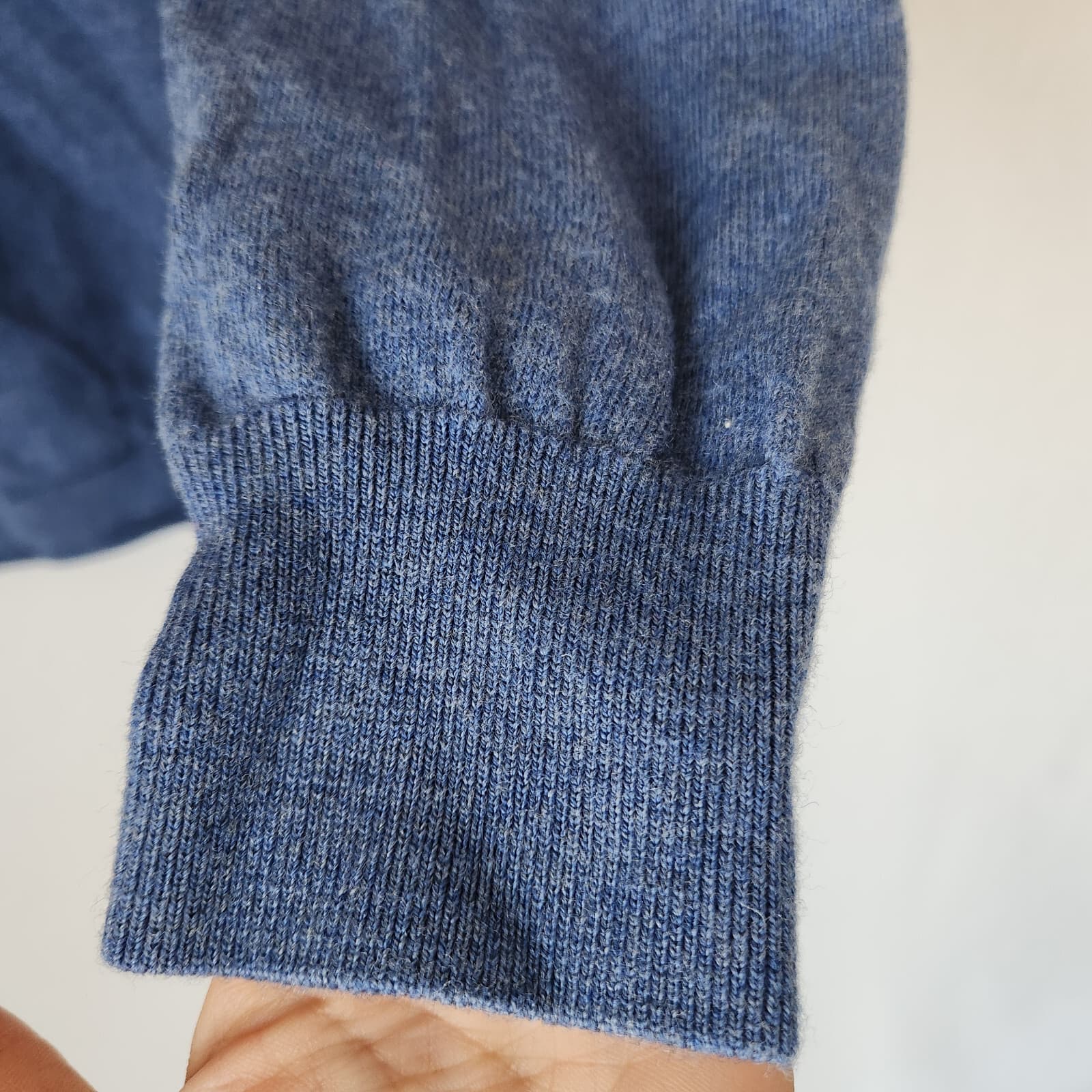 EFM Engineered for Motion by Donrad Duncan Wool Sweater Collar V-Neck Blue Men L - Thumbnail 4