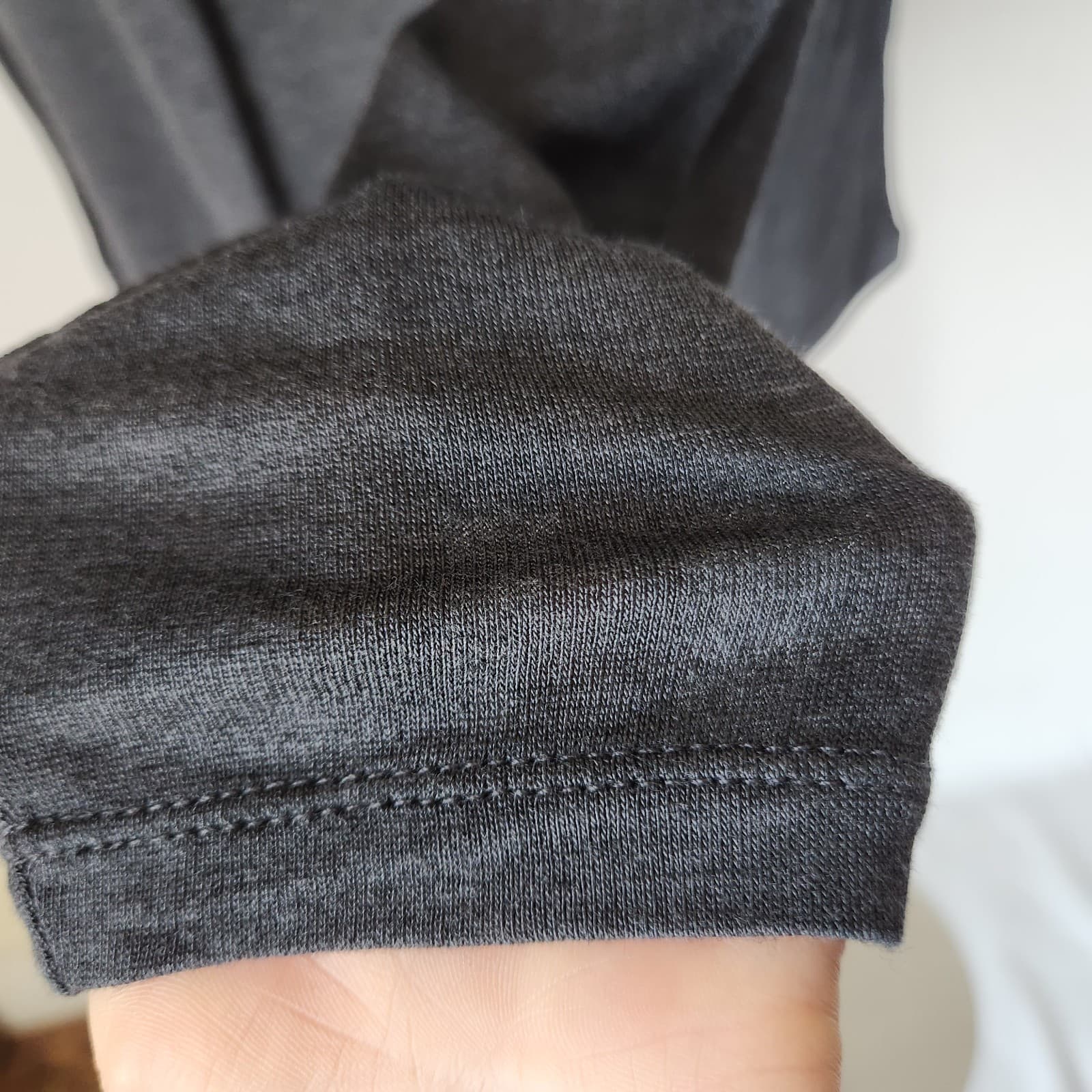 NWT J.Crew Collection Layering T-Shirt Black Sheer Wool-Blend Long-Sleeve Sz.L - Thumbnail 5