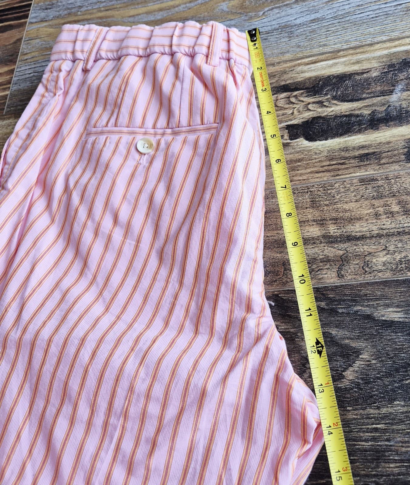 Scotch & Soda Fave Pink Orange Striped High Rise Ankle Pants Pocket Womens 31/32 - Thumbnail 14