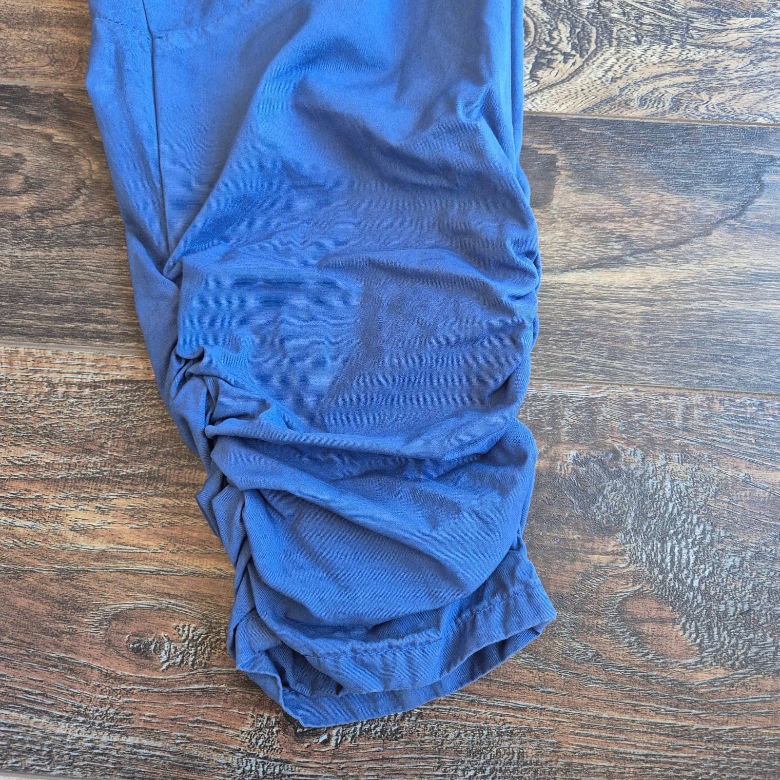 Free People Light Parachute Pants Pull-On Drawstring Pocket Cotton Blue Women XS - Thumbnail 8