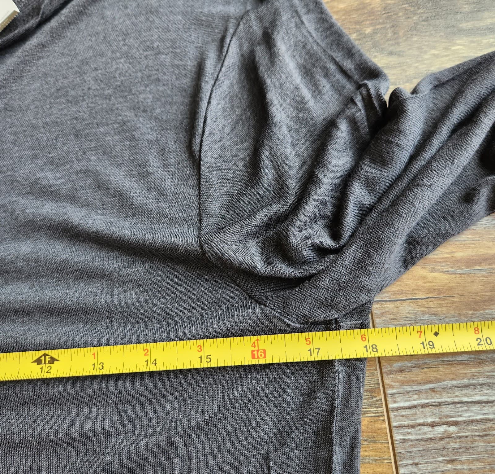 NWT J.Crew Collection Layering T-Shirt Black Sheer Wool-Blend Long-Sleeve Sz.L - Thumbnail 11