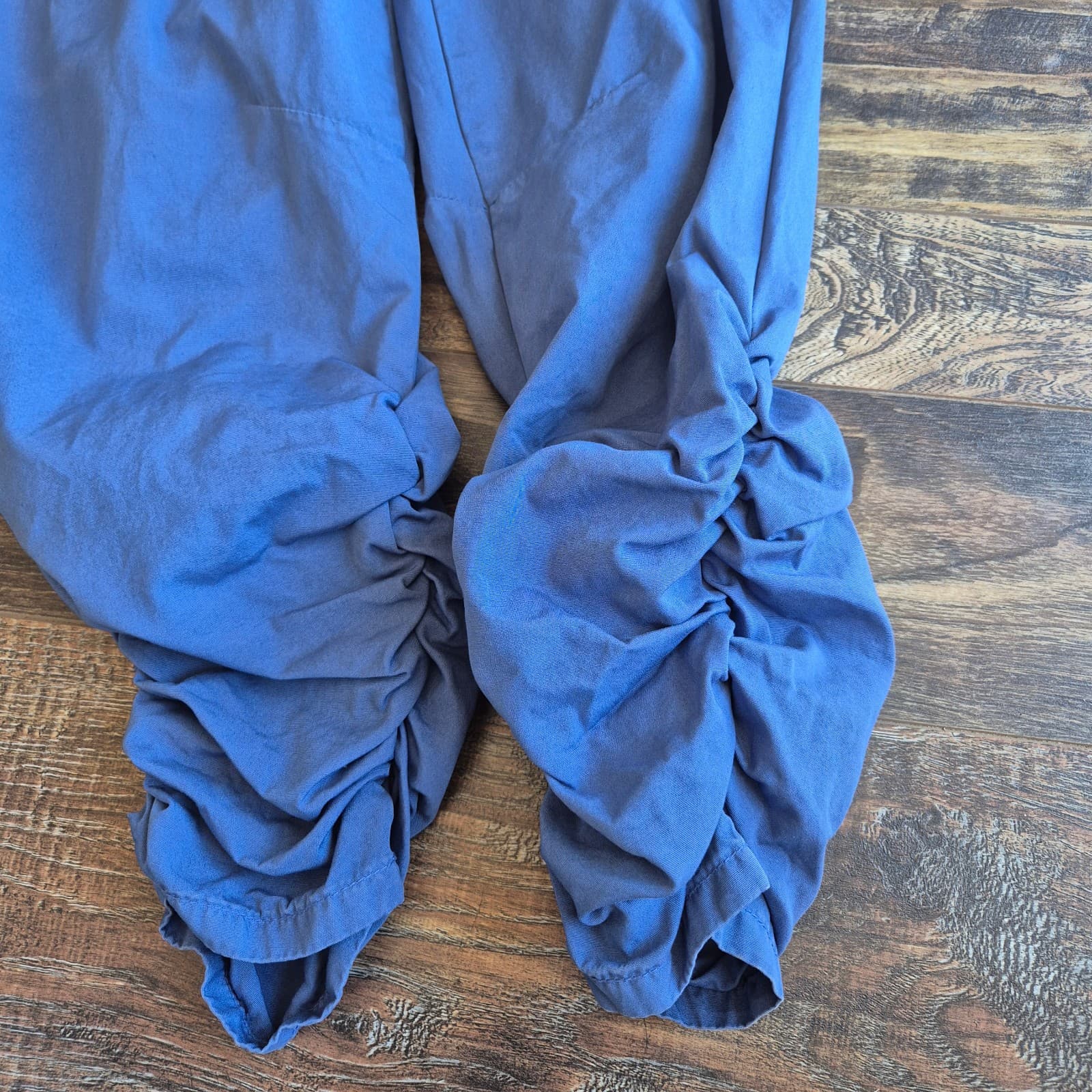 Free People Light Parachute Pants Pull-On Drawstring Pocket Cotton Blue Women XS - Thumbnail 7