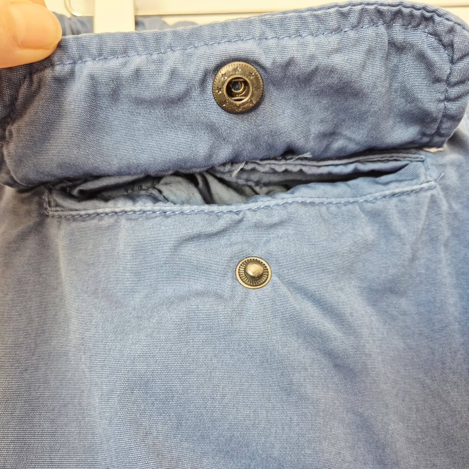 Free People Light Parachute Pants Pull-On Drawstring Pocket Cotton Blue Women XS - Thumbnail 10