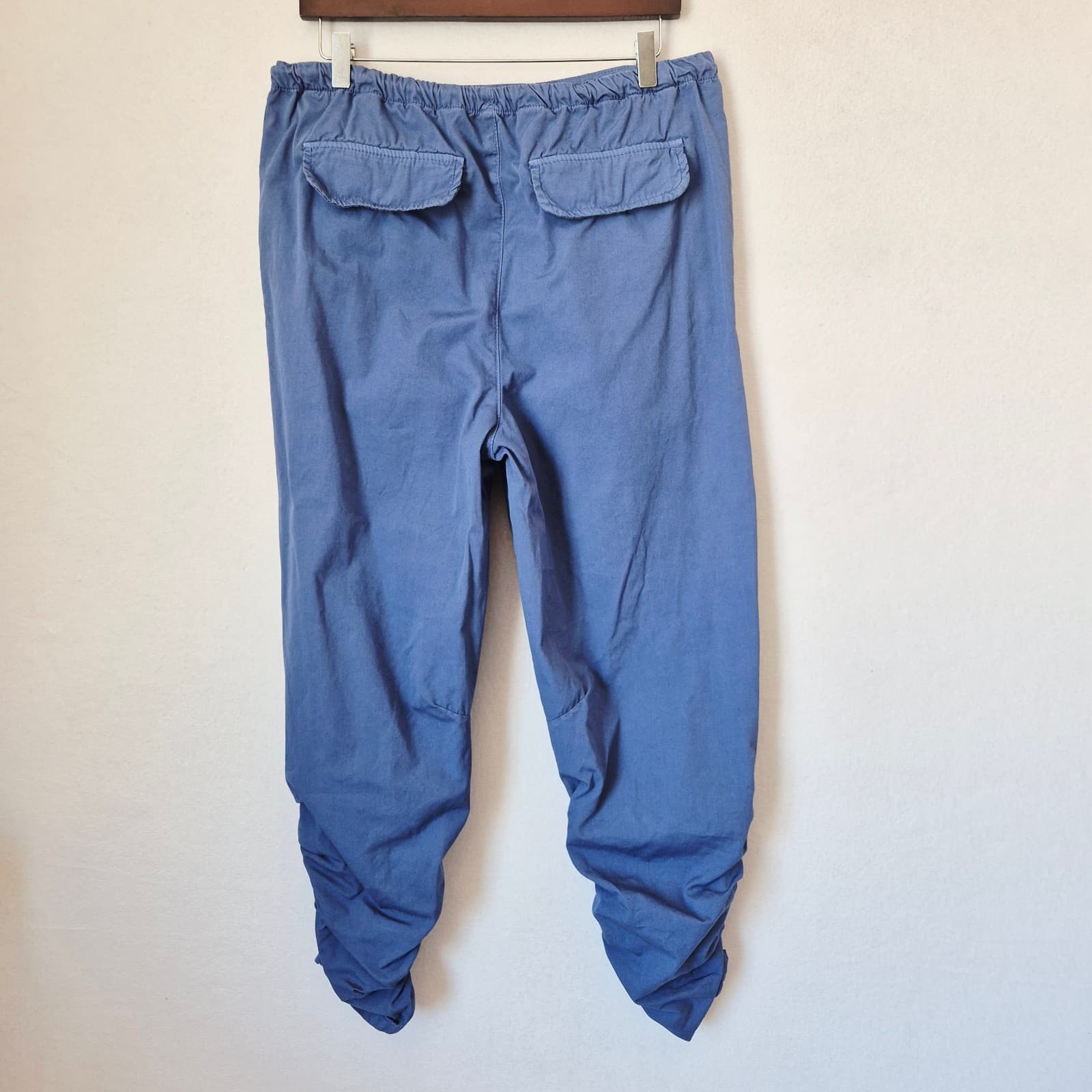 Free People Light Parachute Pants Pull-On Drawstring Pocket Cotton Blue Women XS - Thumbnail 5