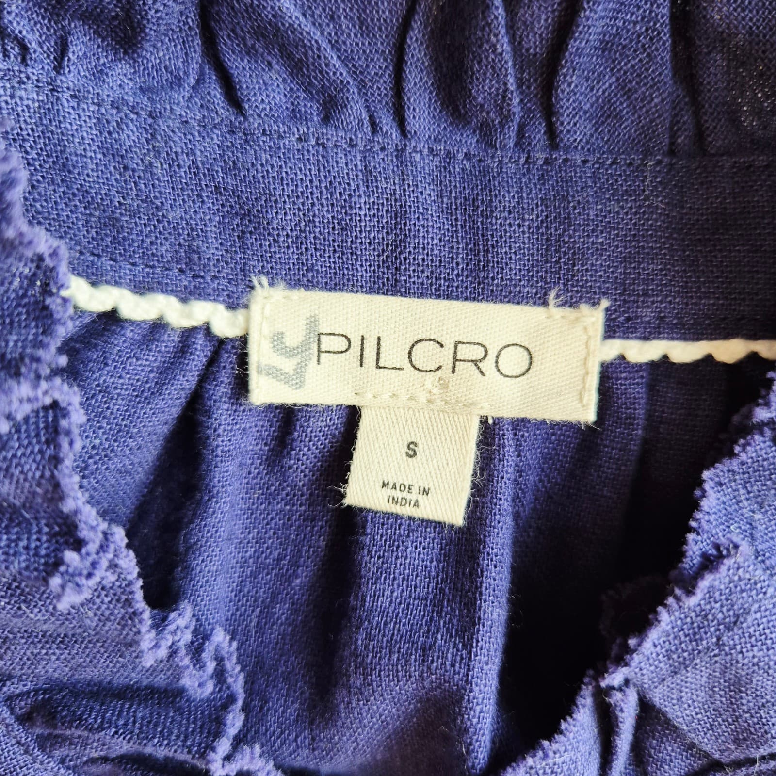 NWoT Pilcro Anthropologie Tavi Floral Embroidered Linen Blend Button Blouse Sz.S - Thumbnail 11