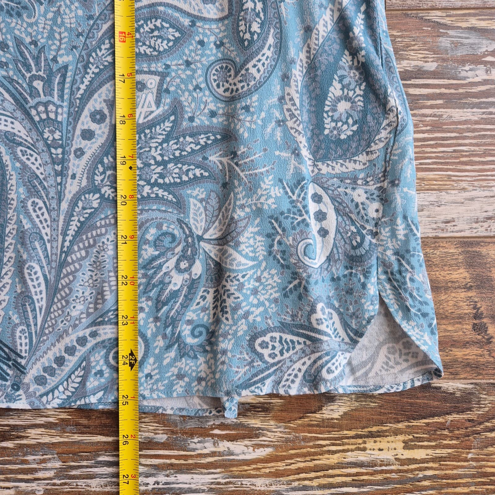 Zadig & Voltaire Teck Crepe Paisley Embroidered Blouse Long Sleeve Green Sz.L - Thumbnail 15