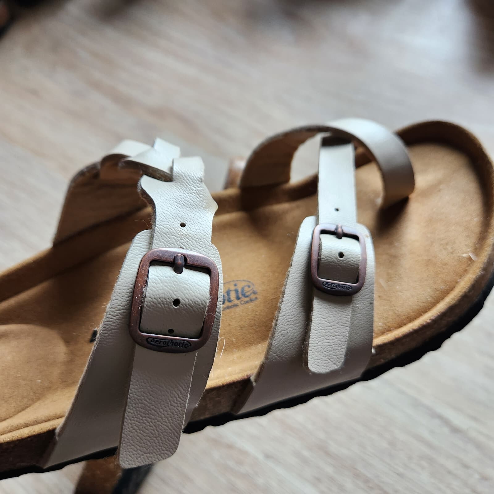 NWoB Aerothotic Irenic Soft Footbed Strappy Slide Comfort Sandals Beige EU41 - Thumbnail 11