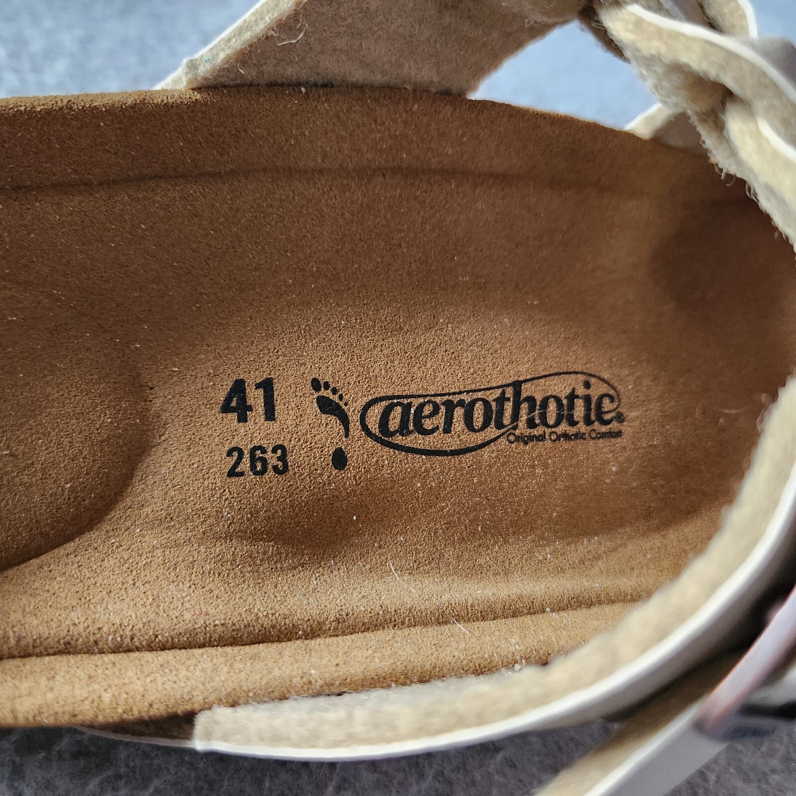 NWoB Aerothotic Irenic Soft Footbed Strappy Slide Comfort Sandals Beige EU41 - Thumbnail 15
