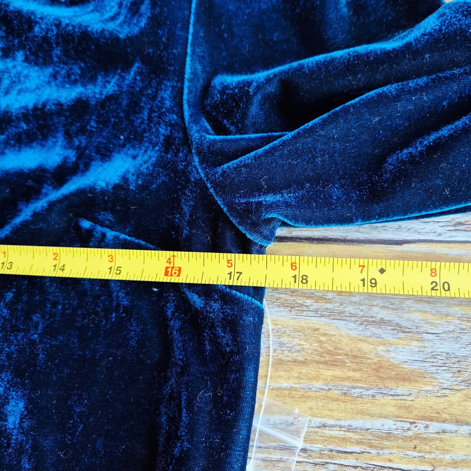 NWT ModCloth Velvet Button-Down Shirt Long Sleeve Stretch Blue Green Women's M - Thumbnail 11