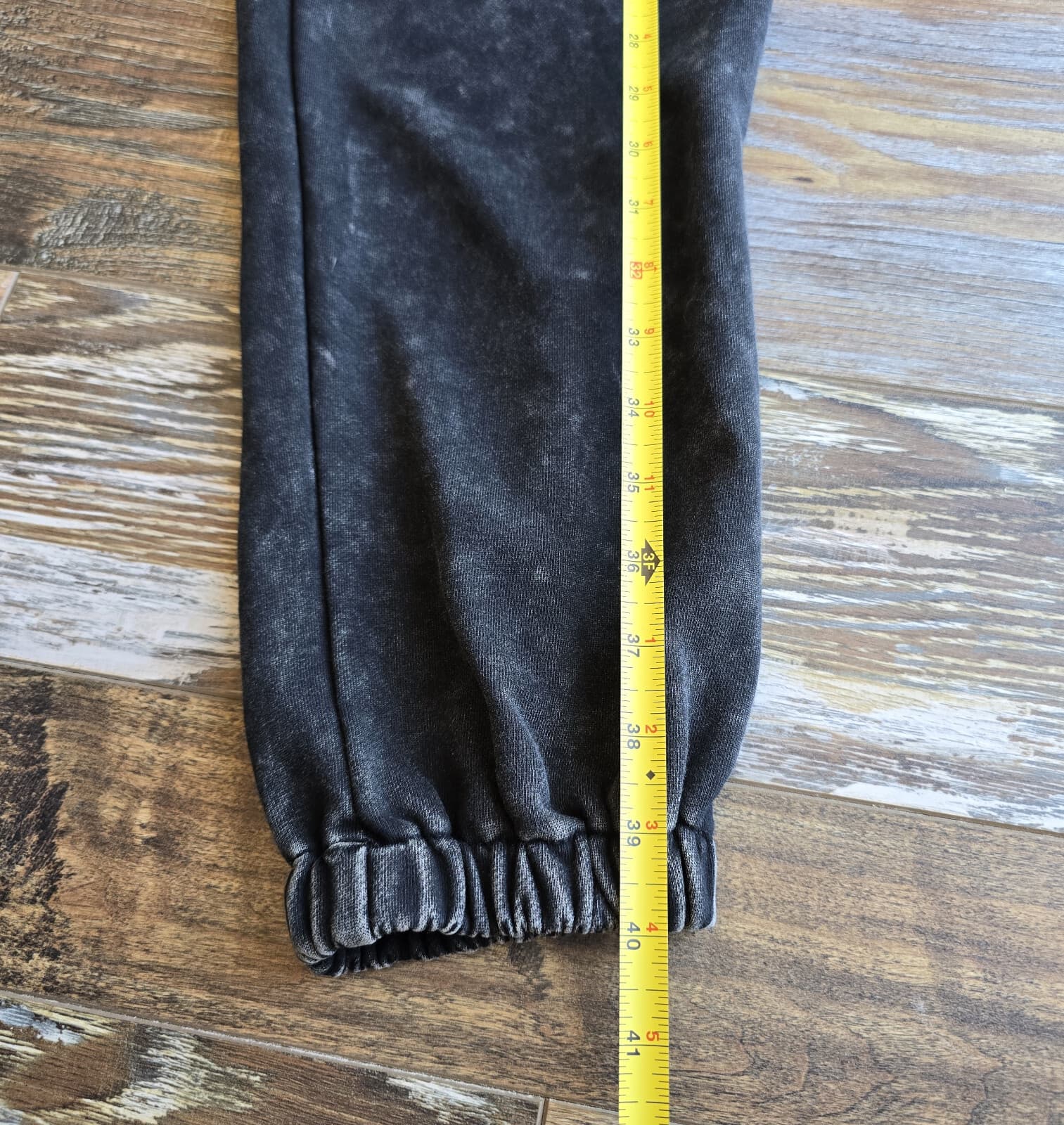 Oli & Hali Washed Terry Jogger Sweatpant Elastic Waist Drawstring Pocket Black M - Thumbnail 11