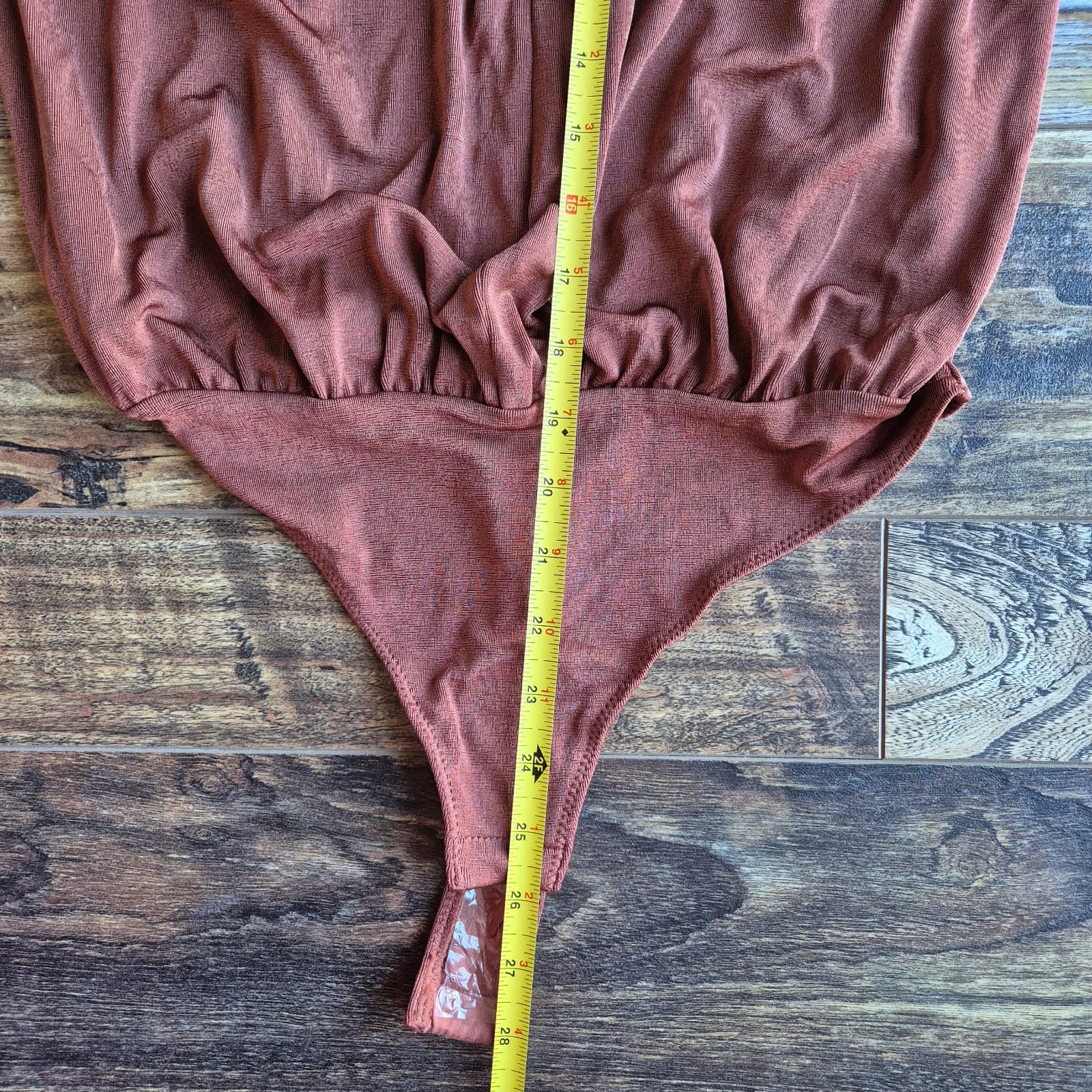 NWoT Free People Intimately Kaya Keyhole Long Sleeve Bodysuit Rust Brown Women S - Thumbnail 16