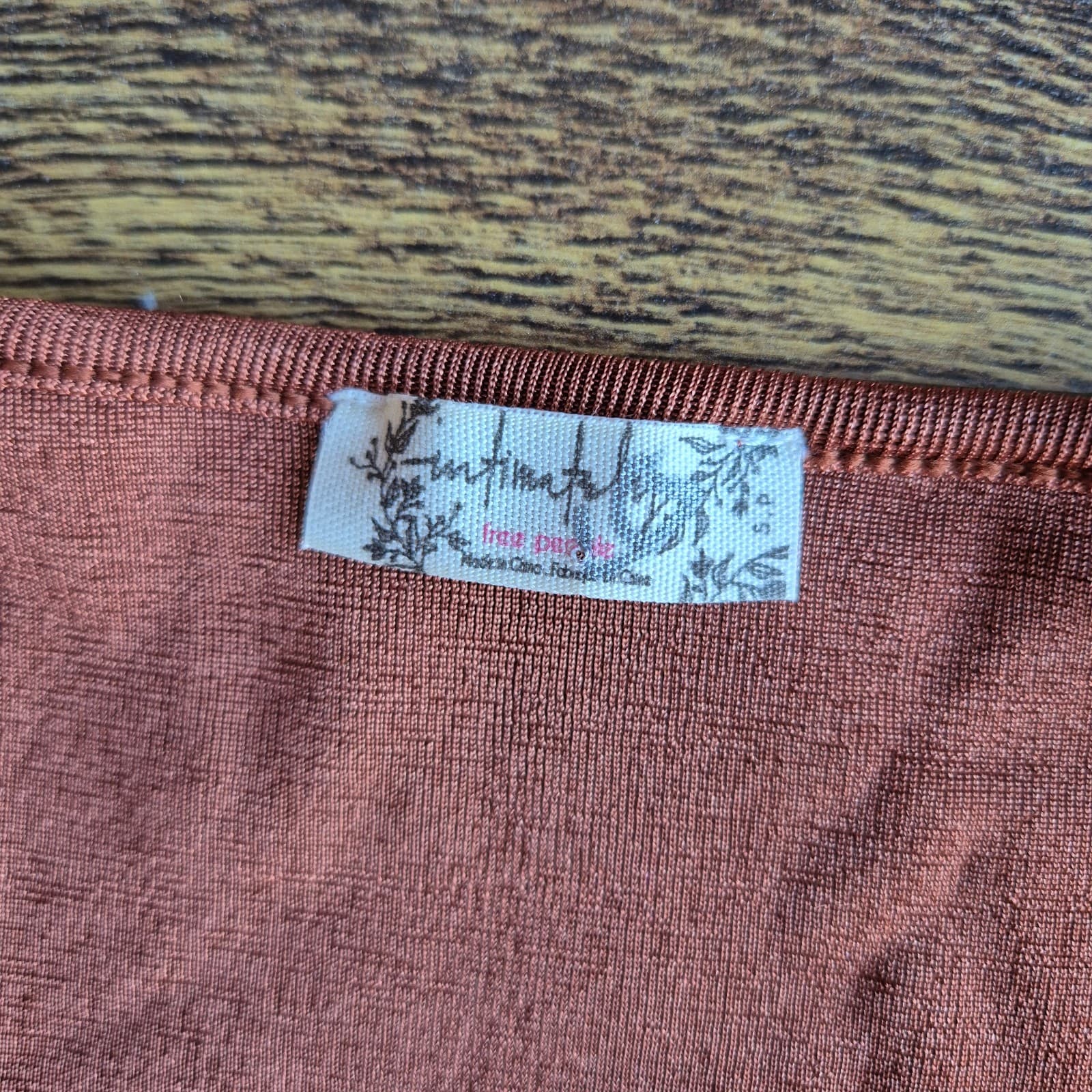 NWoT Free People Intimately Kaya Keyhole Long Sleeve Bodysuit Rust Brown Women S - Thumbnail 9