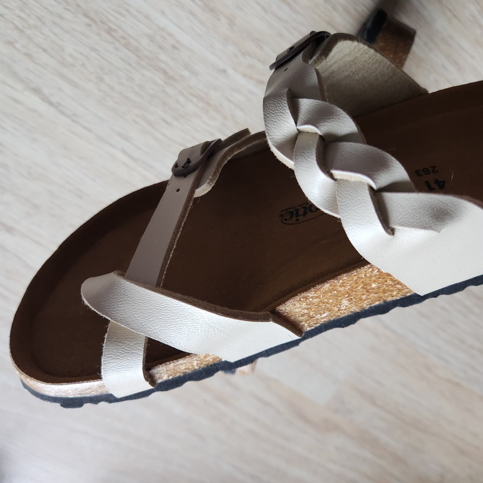 NWoB Aerothotic Irenic Soft Footbed Strappy Slide Comfort Sandals Beige EU41 - Thumbnail 12