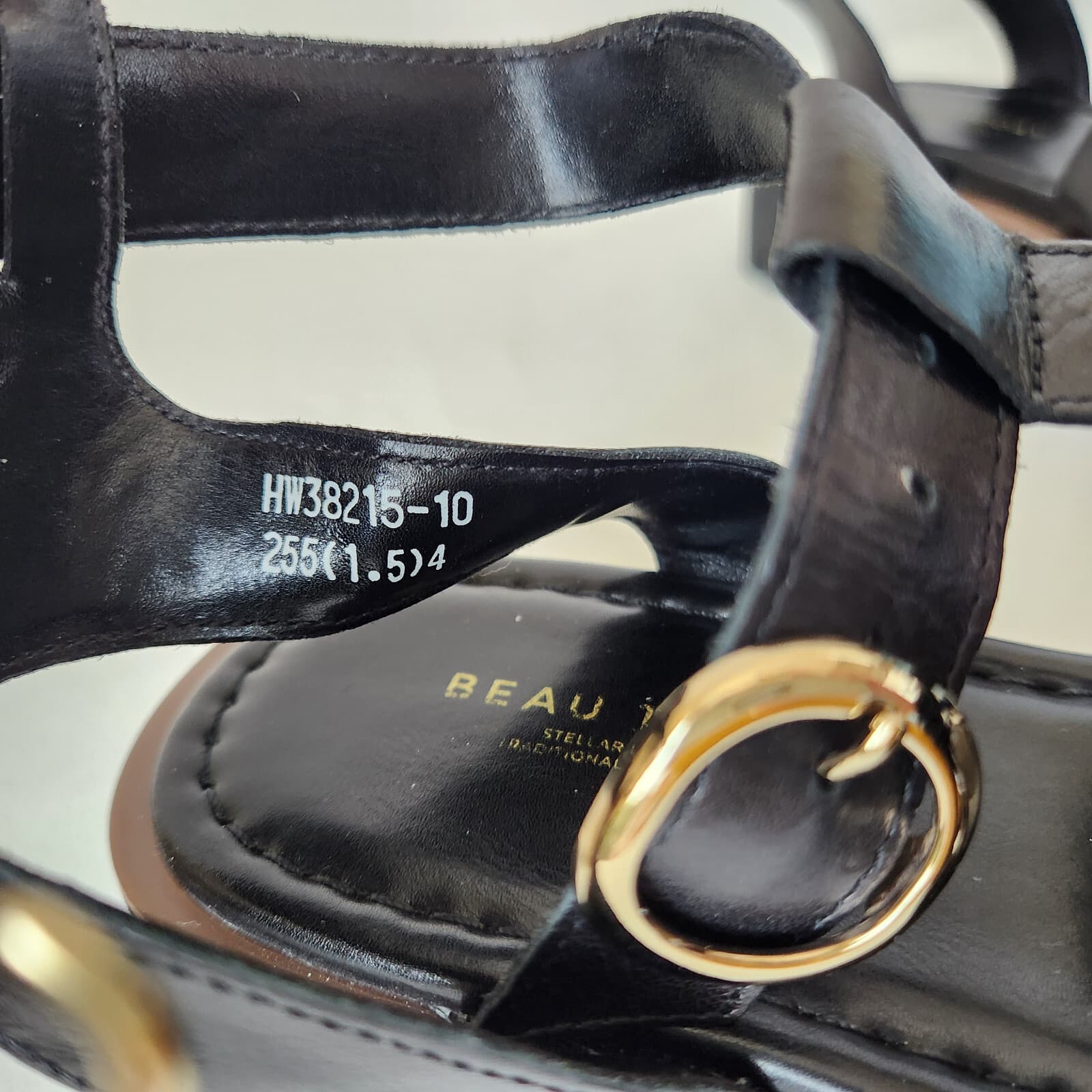 NWoB BEAU TODAY Leather Gladiator Sandals Open Toe Ankle Strap Platform Black 10 - Thumbnail 17