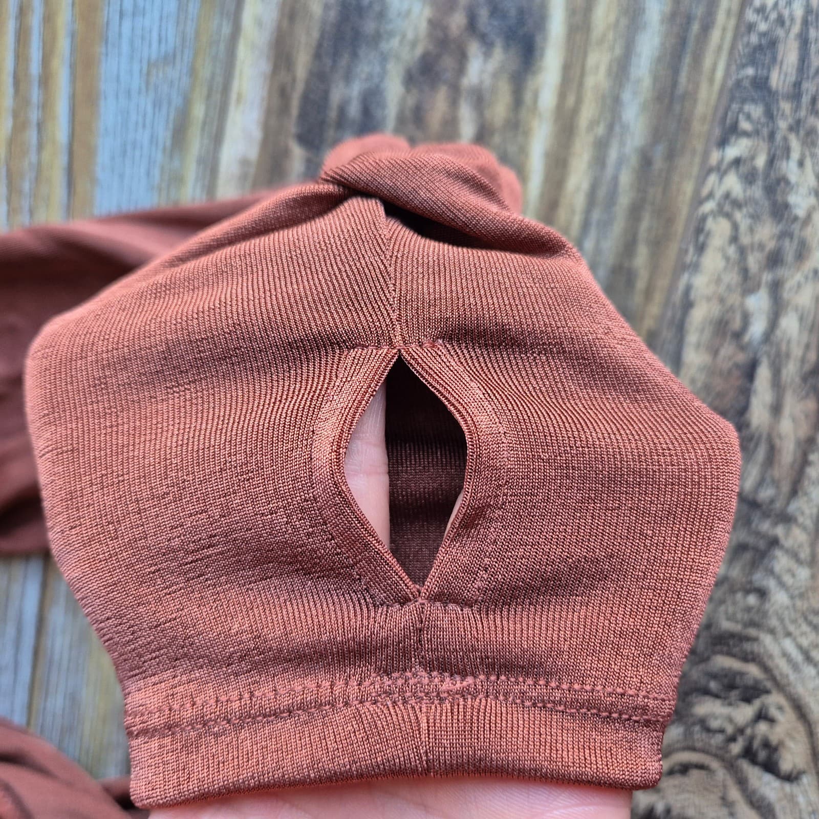 NWoT Free People Intimately Kaya Keyhole Long Sleeve Bodysuit Rust Brown Women S - Thumbnail 13