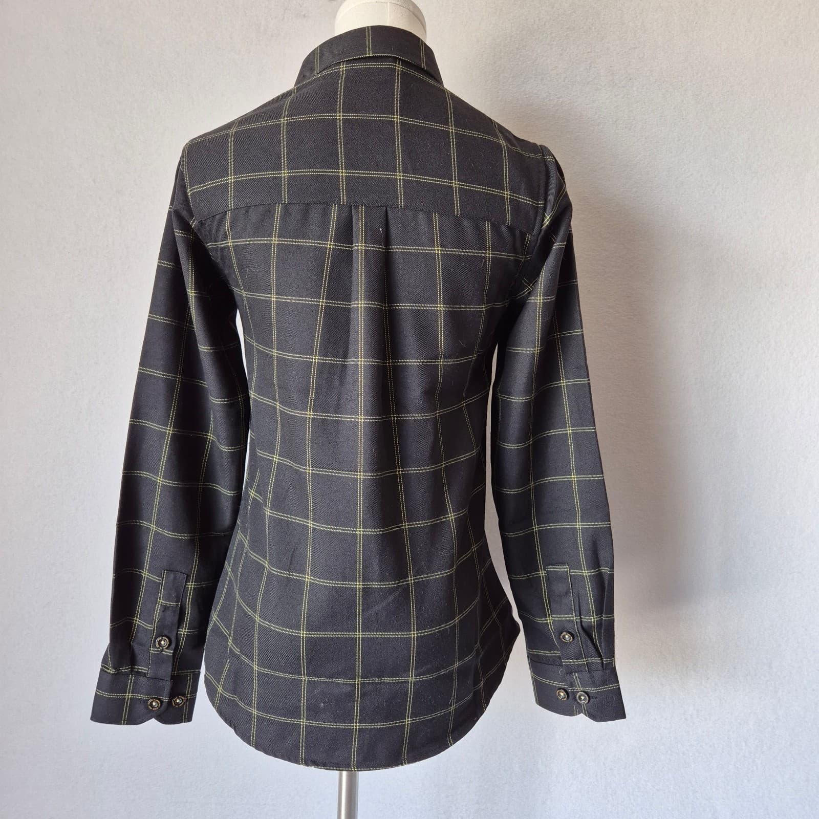 NWT DIXXON Flannel Co. Stay Gold Snap-Up Shirt Long Sleeve Black Check Women's S - Thumbnail 5