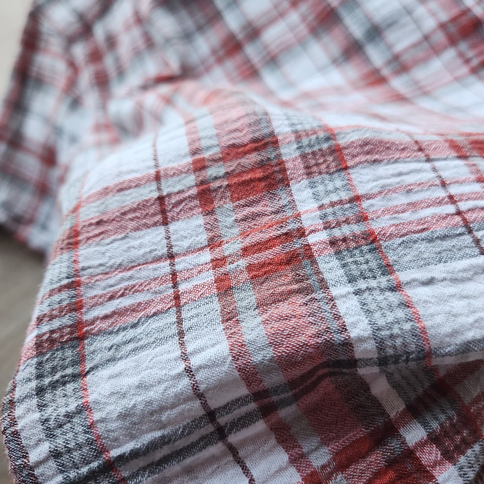 Kuhl Plaid Short Sleeve Button-Up Shirt Crinkle Organic Cotton Multicolor Mens L - Thumbnail 6