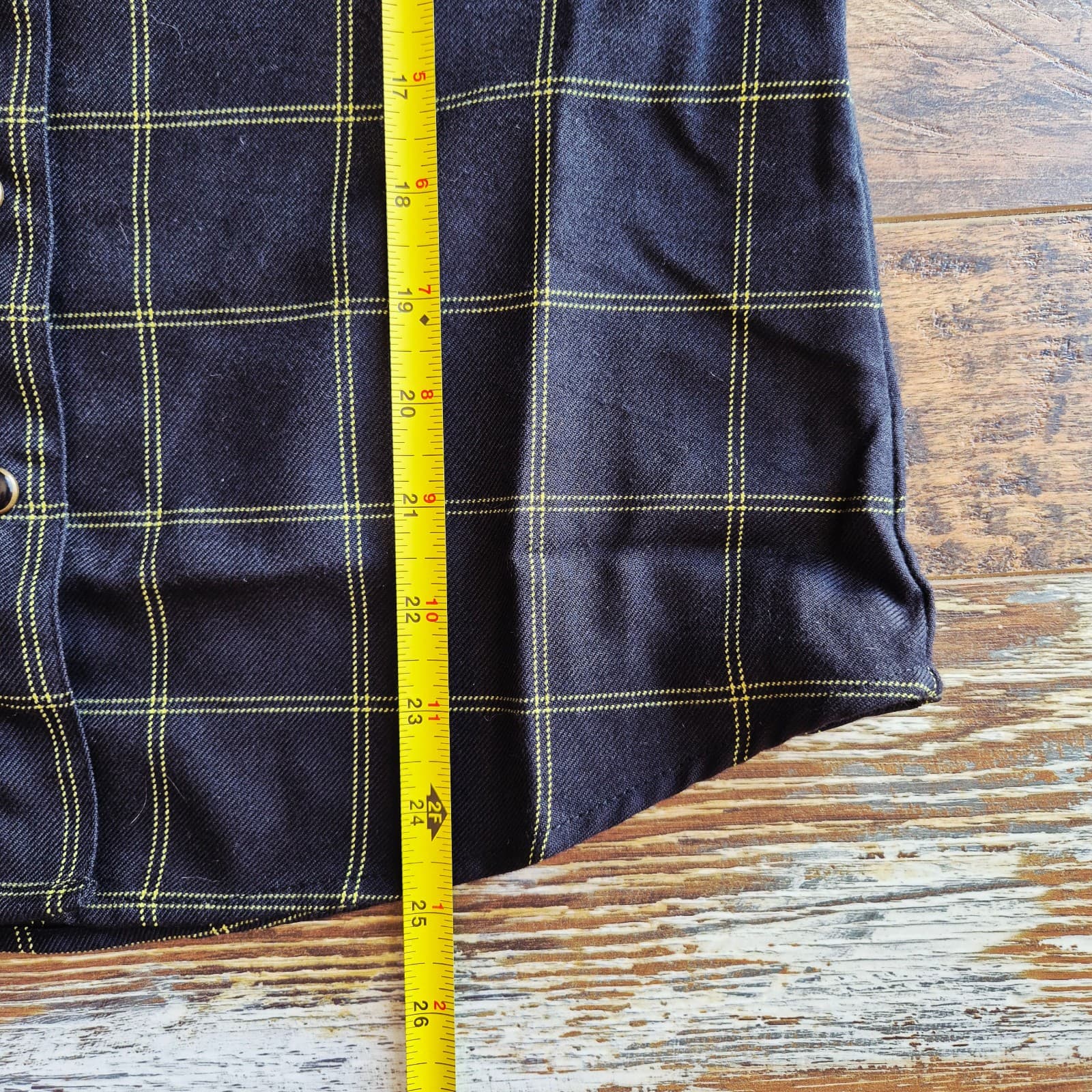 NWT DIXXON Flannel Co. Stay Gold Snap-Up Shirt Long Sleeve Black Check Women's S - Thumbnail 14