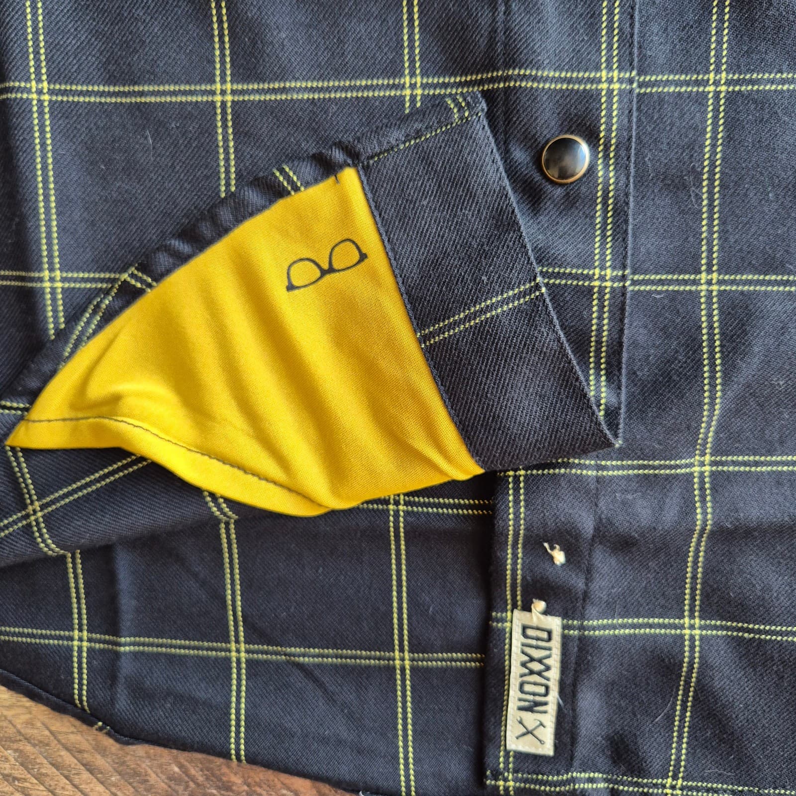 NWT DIXXON Flannel Co. Stay Gold Snap-Up Shirt Long Sleeve Black Check Women's S - Thumbnail 8