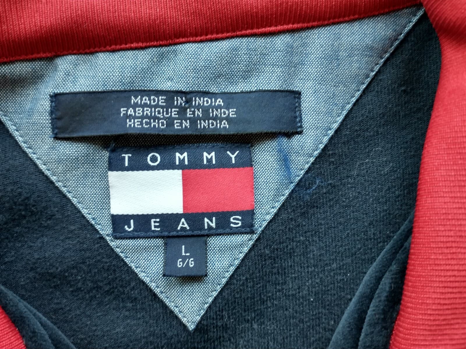 Vintage Tommy Hilfiger Tommy Jeans Women Cotton Velvet Jacket Full-Zip Blue Sz.L - Thumbnail 5
