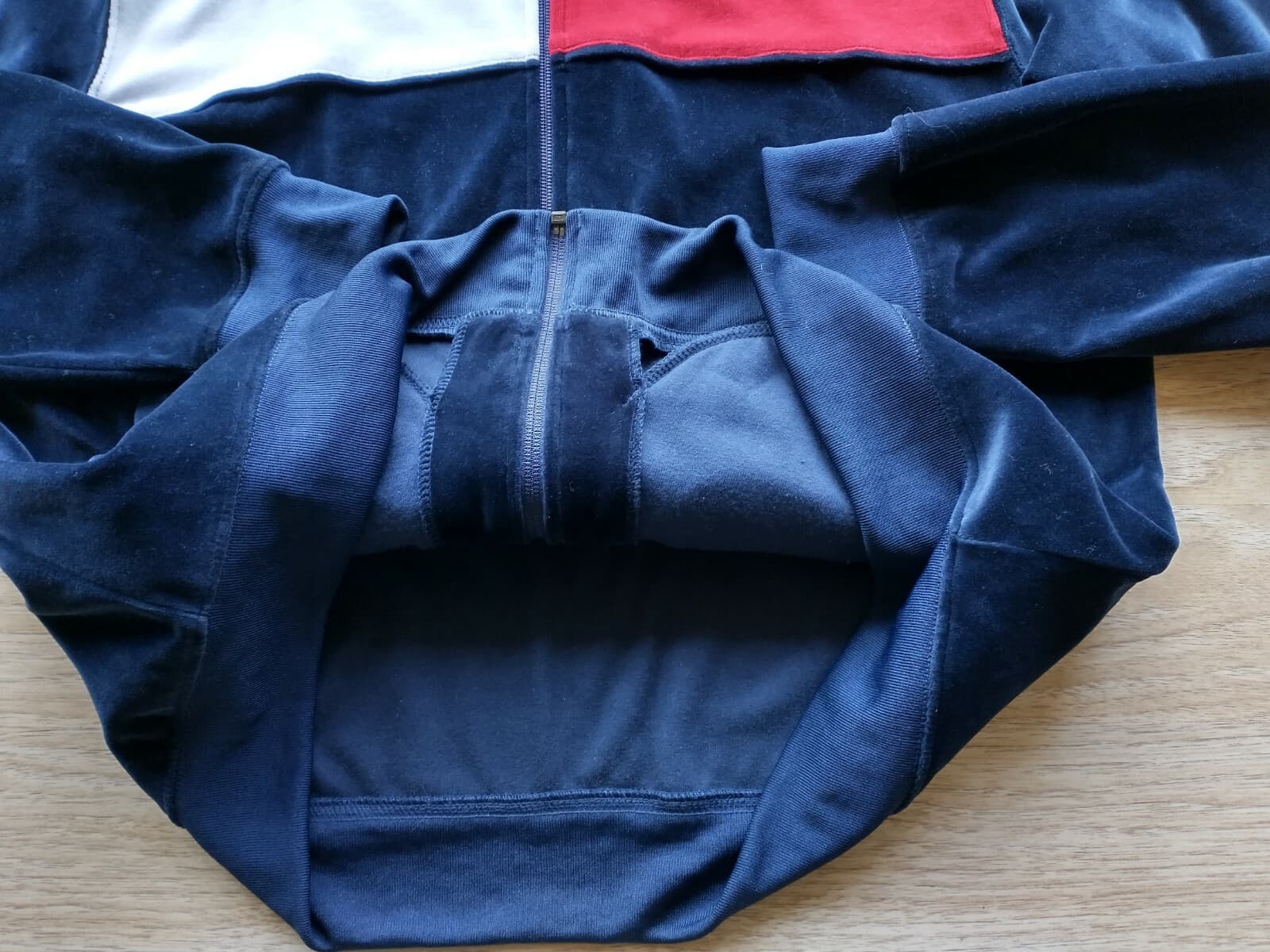 Vintage Tommy Hilfiger Tommy Jeans Women Cotton Velvet Jacket Full-Zip Blue Sz.L - Thumbnail 4