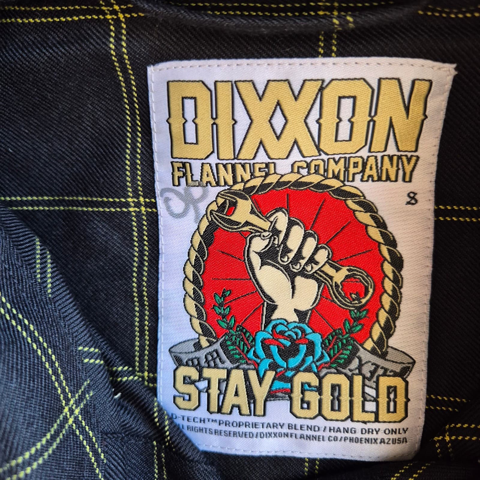 NWT DIXXON Flannel Co. Stay Gold Snap-Up Shirt Long Sleeve Black Check Women's S - Thumbnail 10
