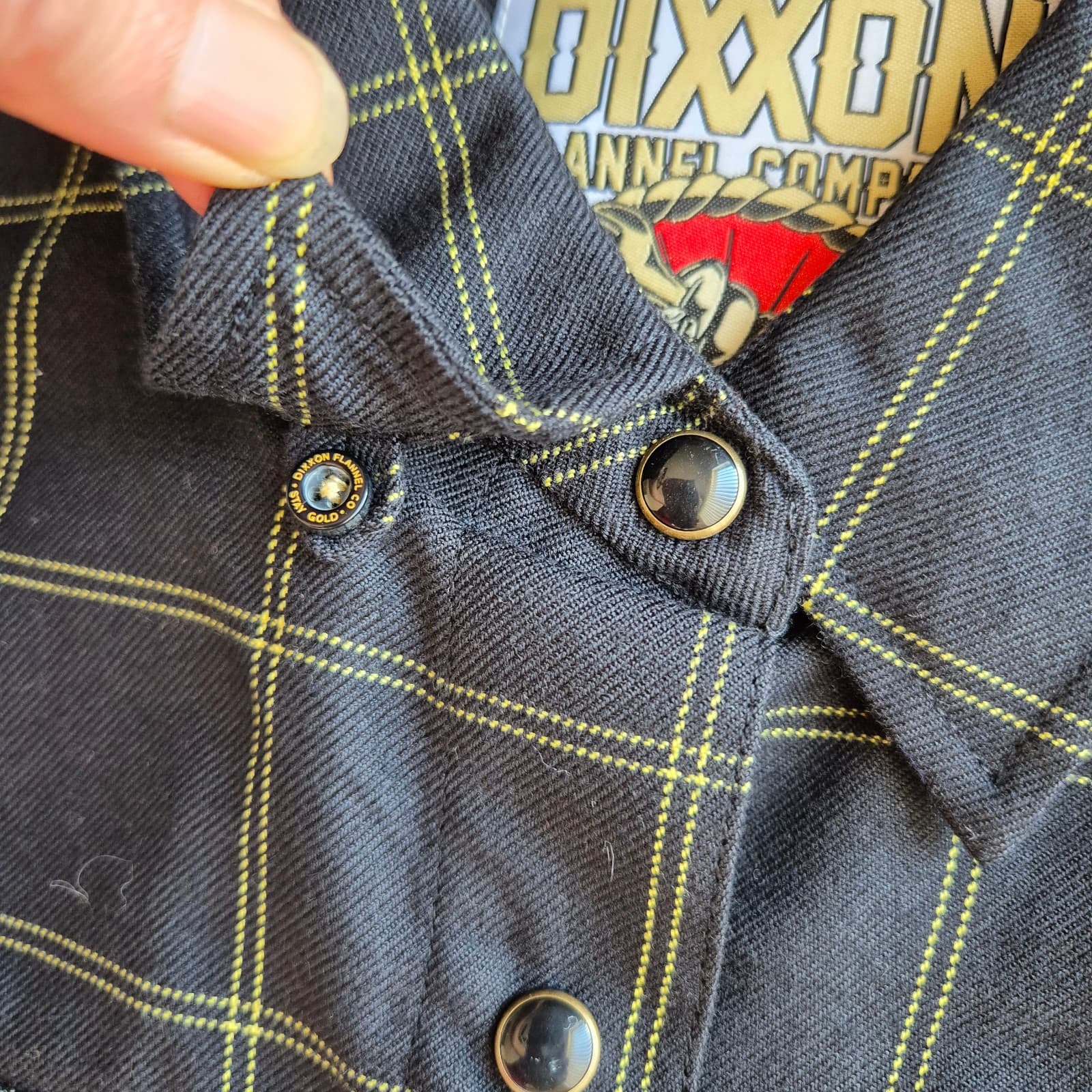 NWT DIXXON Flannel Co. Stay Gold Snap-Up Shirt Long Sleeve Black Check Women's S - Thumbnail 7