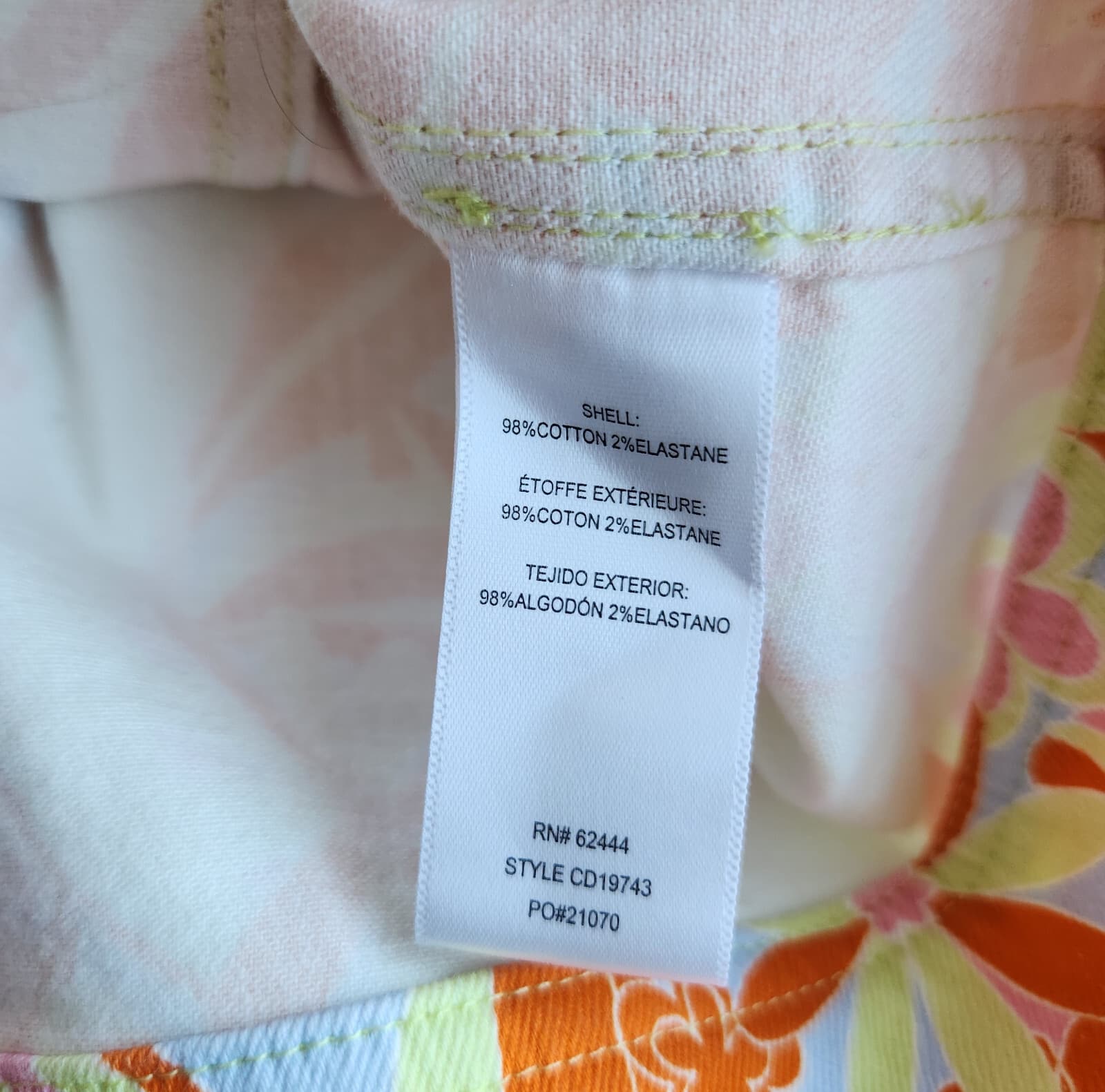 Nicole Miller Floral Denim Collar Mini Shirt-Dress Button-Down Sleeveless Sz.L - Thumbnail 11