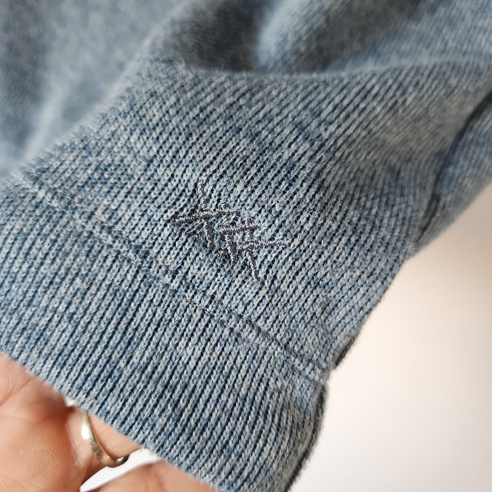 Rhone Commuter 1/4 Zip Mock Neck Sweater Pullover Stellar Blue Marle Men's L - Thumbnail 5