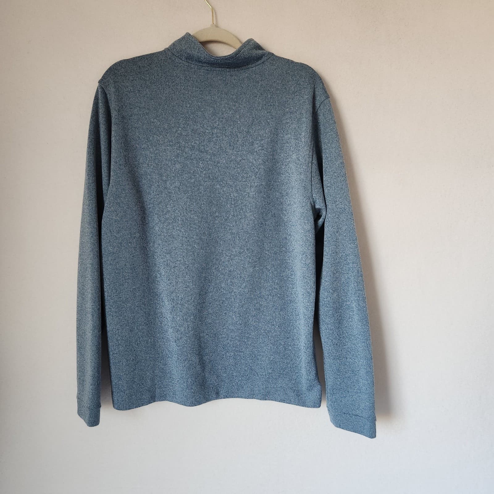 Rhone Commuter 1/4 Zip Mock Neck Sweater Pullover Stellar Blue Marle Men's L - Thumbnail 6