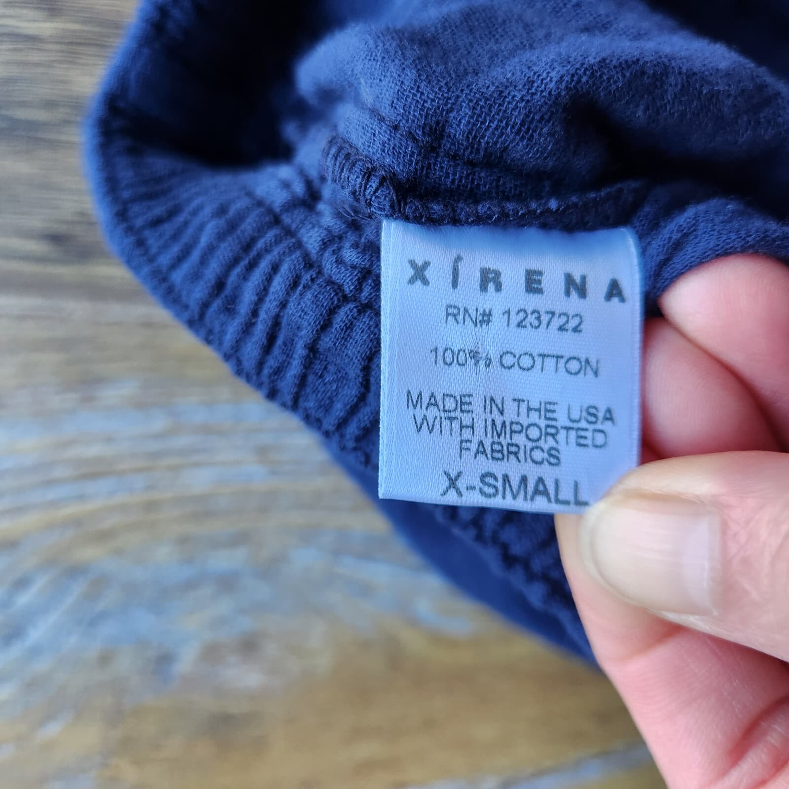 Xirena Jordyn Gauze Cotton Pants Elastic Waist Drawstring Pocket Navy Blue Sz.XS - Thumbnail 14
