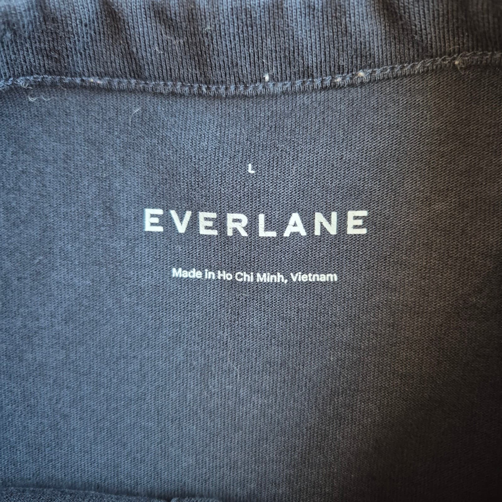 EVERLANE Men's L Premium Weight Henley Long Sleeve Shirt 100% Cotton Navy Blue - Thumbnail 6