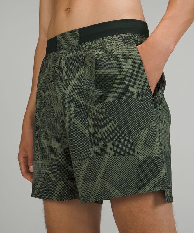 Lululemon License to Train Short 7" Linerless Fragmentize Green Twill Camo Men L - Thumbnail 2