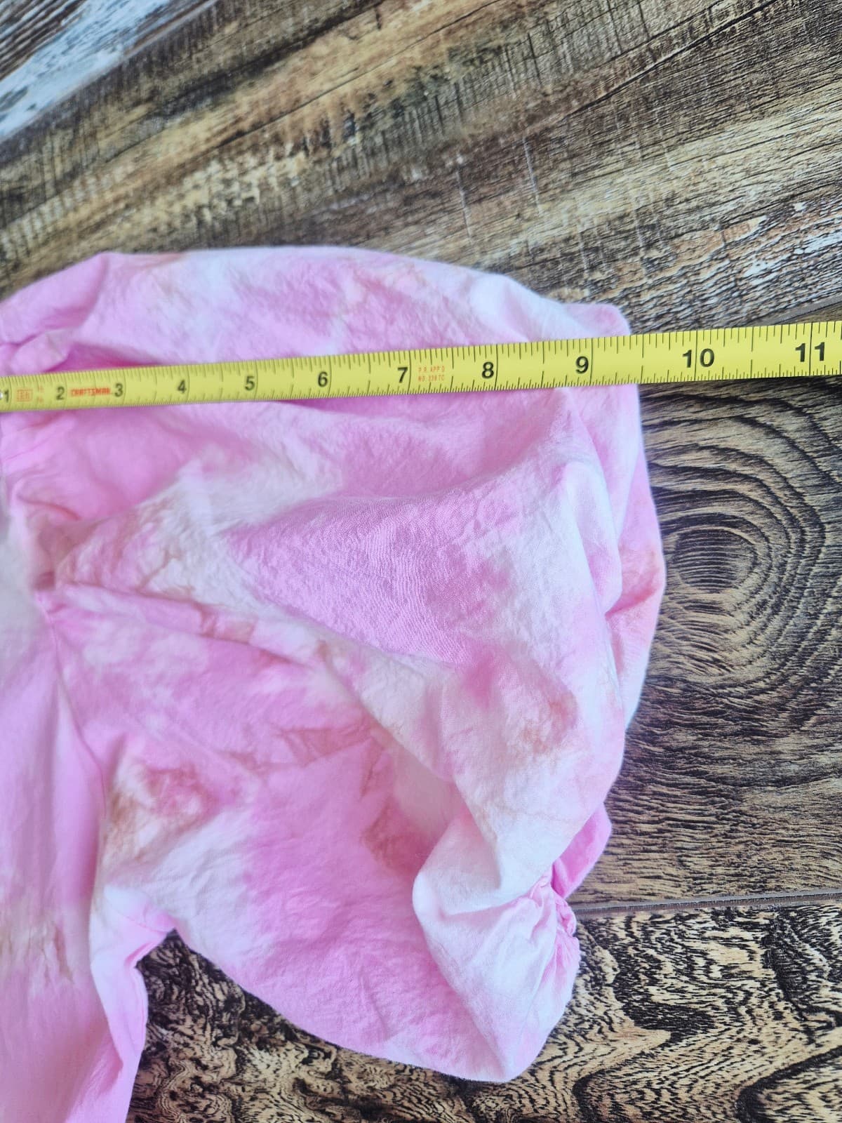 NWT Talulah Dazed Tie-Dye Puff-Sleeve Mini Dress 100% Cotton Pink Beige Womens S - Thumbnail 11