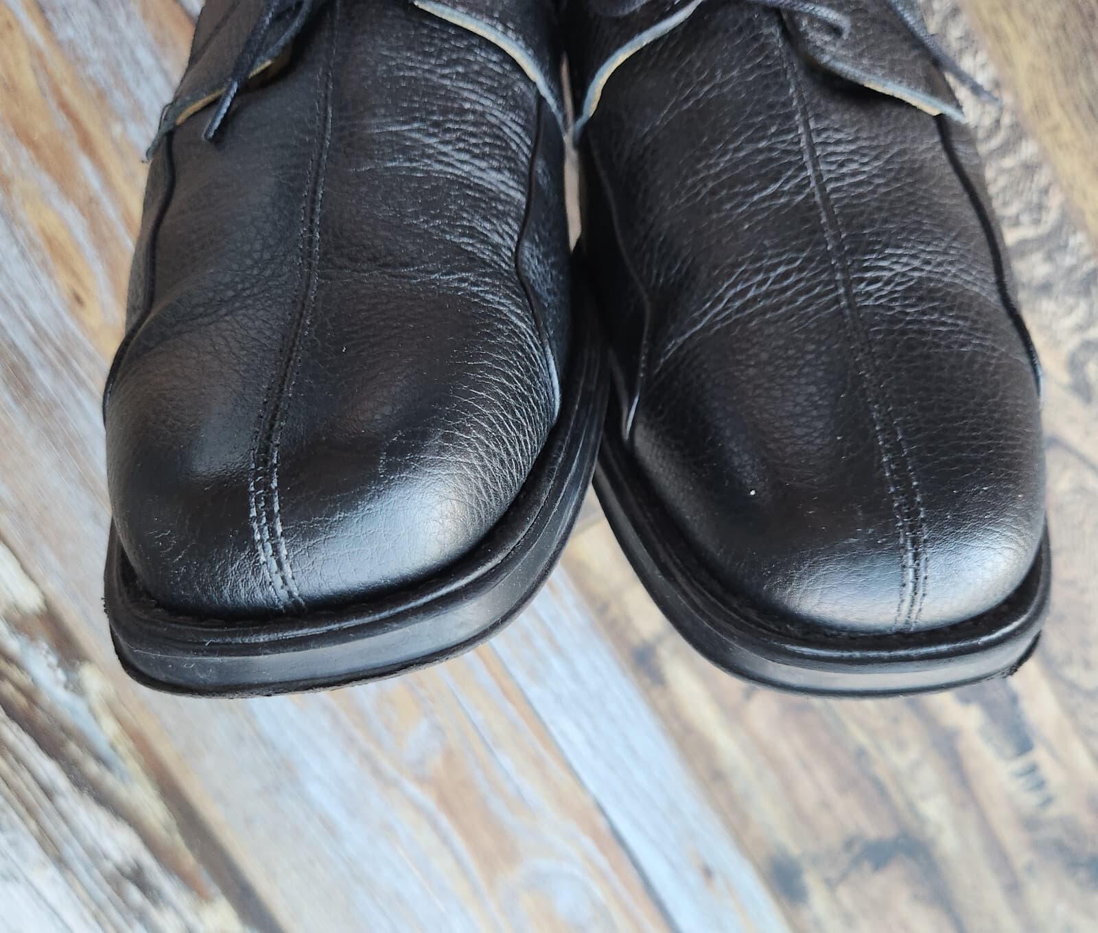 Belvedere Bay Bridge Pebbled Leather Oxford Dress Shoes Lace Black Mens 10.5 EEE - Thumbnail 7
